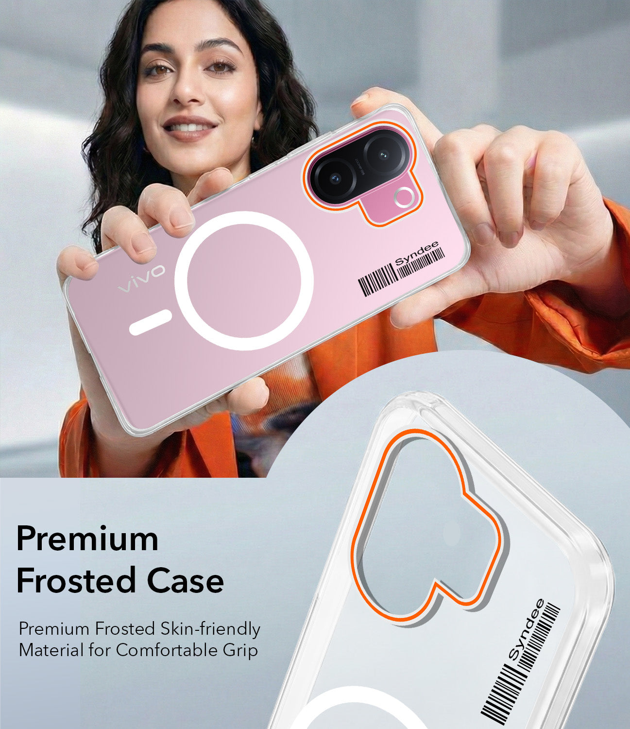 For Vivo V60e Back Cover Case (Soft Touch | Camera Bump Protection | MagSafe Compatible | Matte Finish)