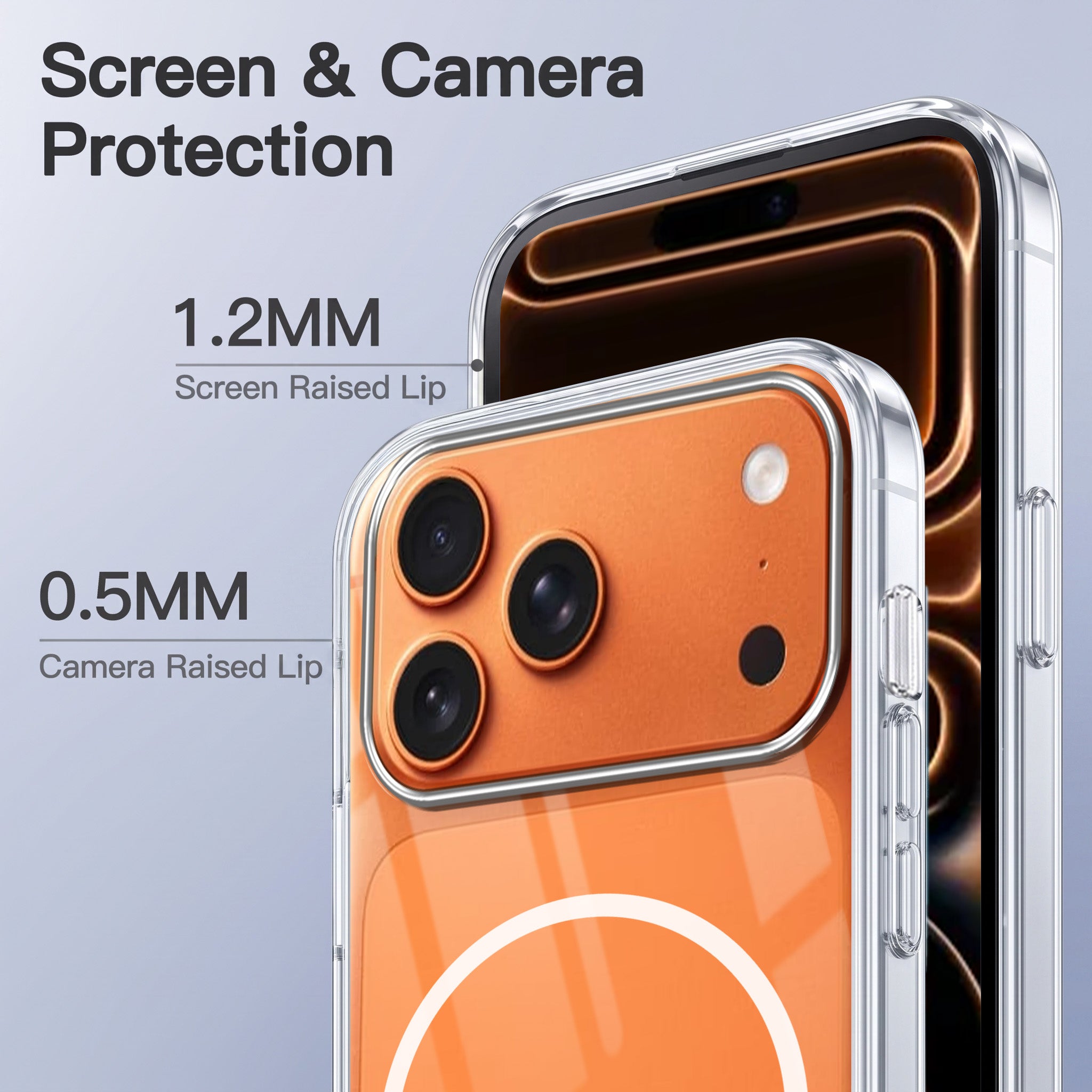 For Apple iPhone 17 Pro Max Back Case Cover Crystal Anti Yellow (Unbreakable PC | MagSafe Wireless Charging Support |Camera Protection Bump)