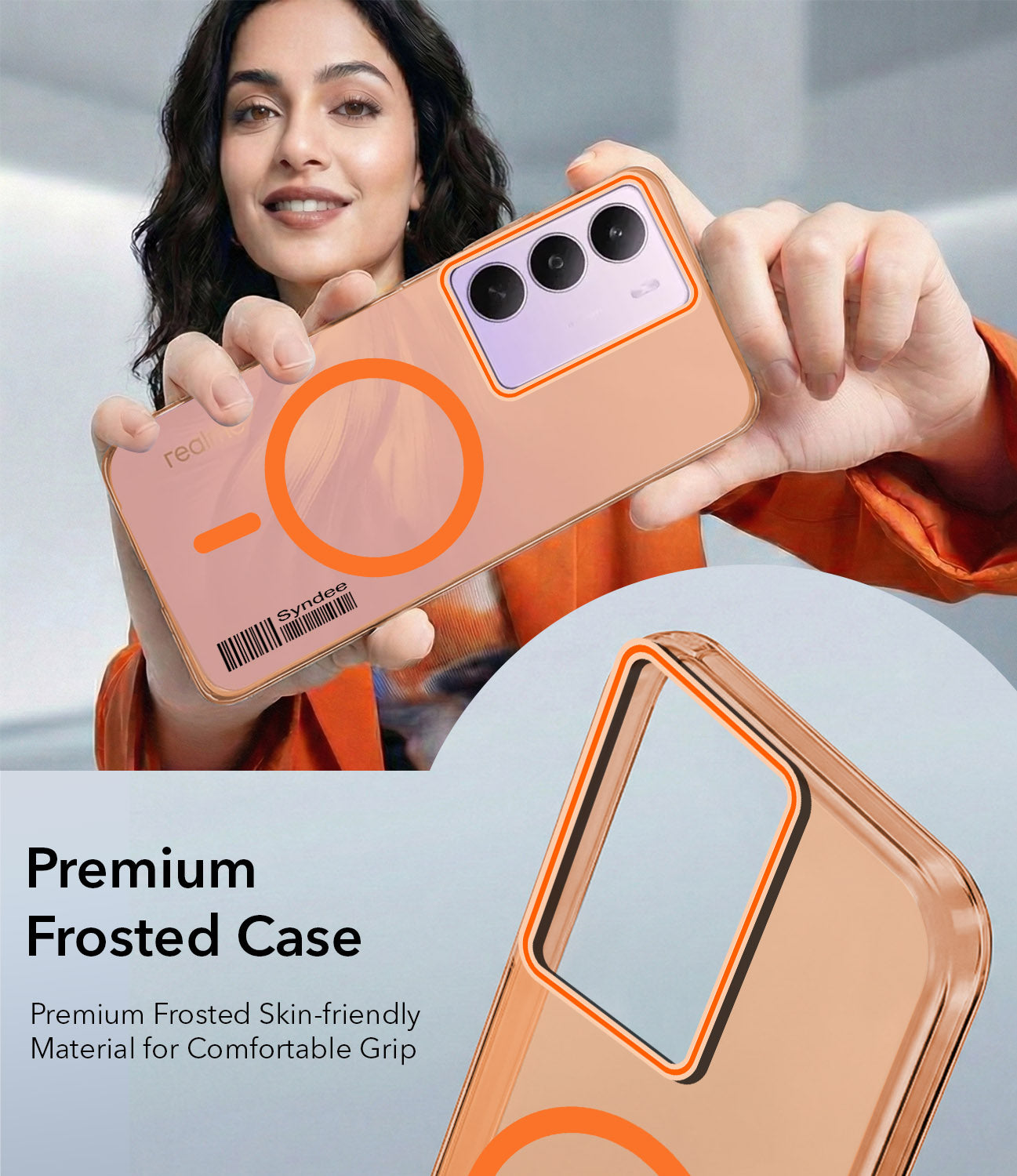 For Realme P3 lite Back Cover Case (Soft Touch | Camera Bump Protection | MagSafe Compatible | Matte Finish)
