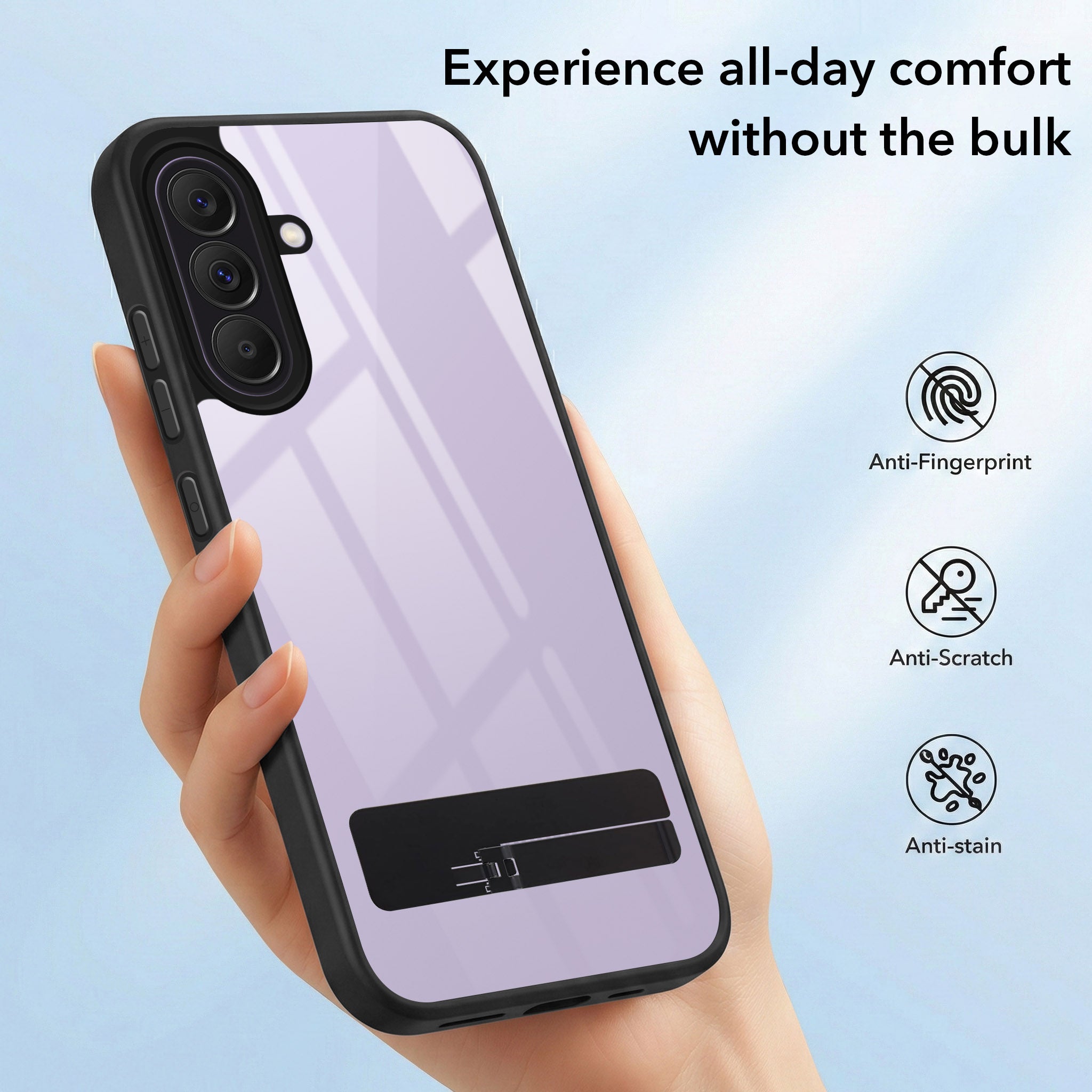 For Samsung Galaxy A37 5G Back Cover Case (Built-in Stand | Lifetime Anti Yellow | Kickstand Shockproof | Camera Protection | MagSafe Compatible)