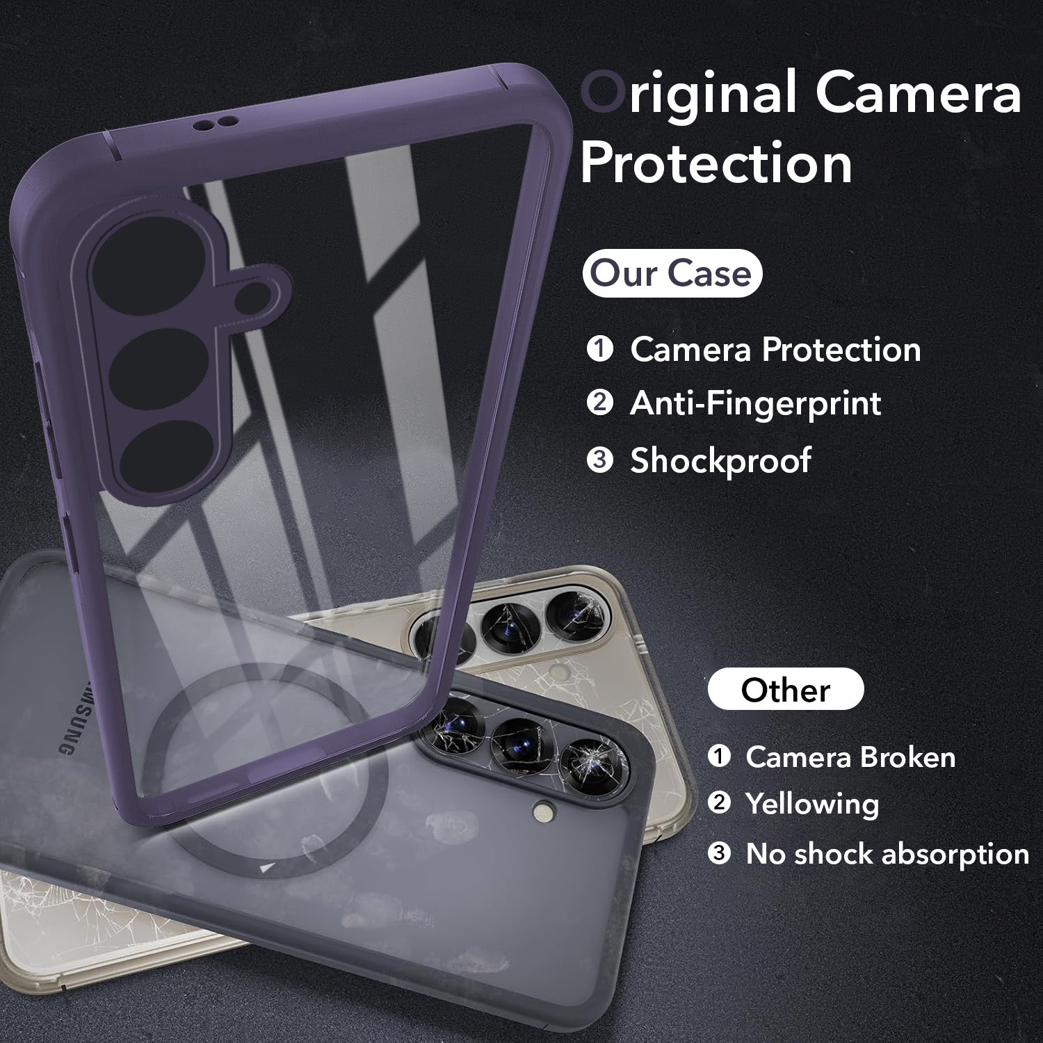 For Samsung Galaxy S24 FE Ultra-Hybrid Back Cover Case (Lifetime Anti Yellow | Anti Scratch | Crystal Clear Shockproof)