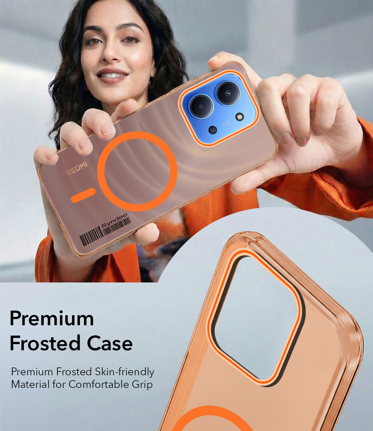 For Redmi 15C Back Cover Case (Soft Touch | Camera Bump Protection | MagSafe Compatible | Matte Finish)