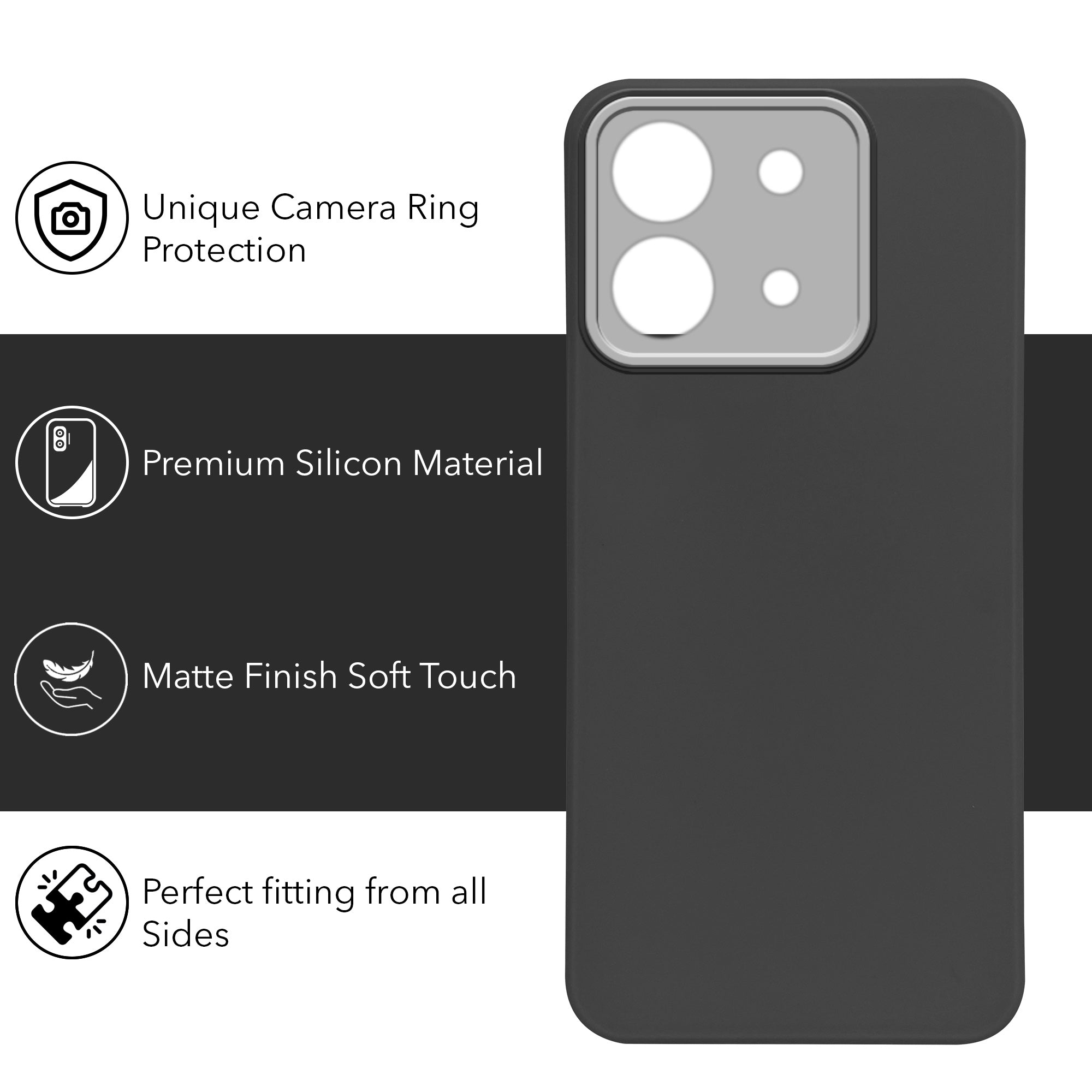 For Ai+ Nova 5G Back Cover Case ( Dual Color Matte Finish | Full Camera Protection | Sleek and Professional)