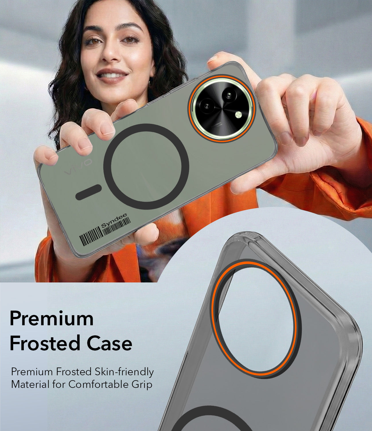 For Vivo T3x 5G Back Cover Case (Soft Touch | Camera Bump Protection | MagSafe Compatible | Matte Finish)