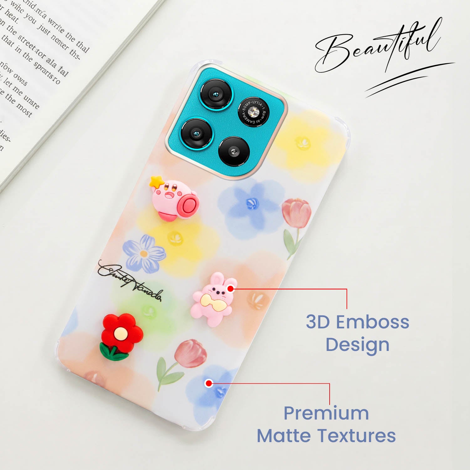 For Motorola Moto G67 Power | G57 Power Back Cover Case (3D Cute Cartoons | Hard Back Side Soft | Matte Premium Finish | HD Printing)