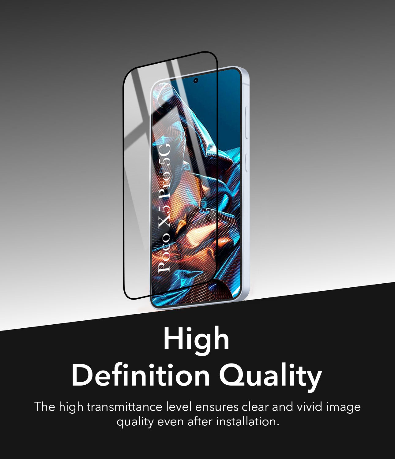 (Pack of 2) Tempered Glass For Poco X5 Pro 5G Military-Grade Gorilla Screen Protector With Installation Kit | Shatterproof, Full Coverage, HD Clear, Scratch Resistant