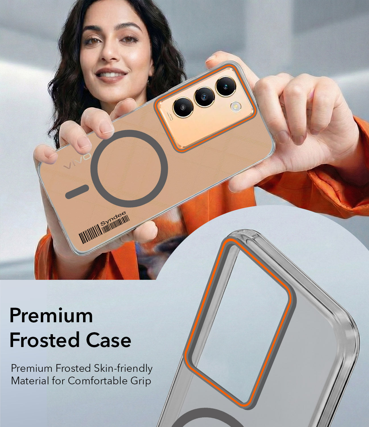 For Vivo Y200e Back Cover Case (Soft Touch | Camera Bump Protection | MagSafe Compatible | Matte Finish)