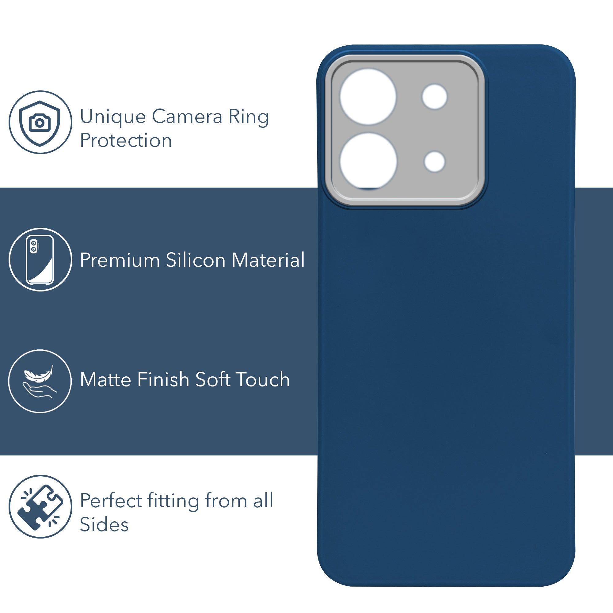For Ai+ Nova 5G Back Cover Case ( Dual Color Matte Finish | Full Camera Protection | Sleek and Professional)