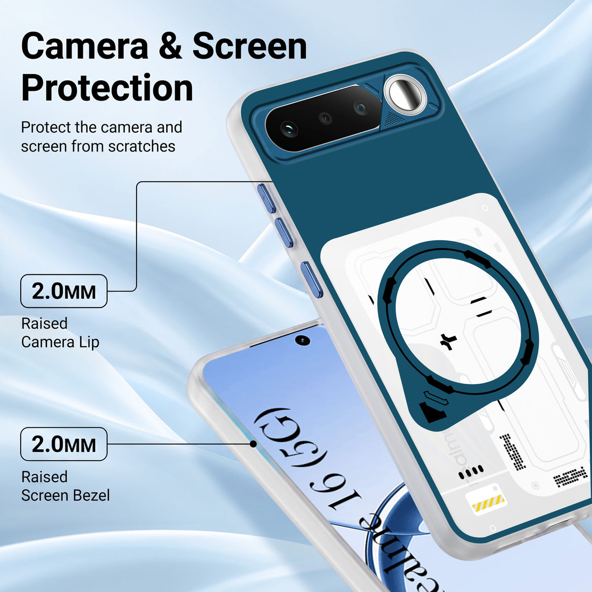 For Realme 16 Metallic Back Cover Case (Metallic Camera Protection & Buttons | Translucent Milky Shade | Hard Polycarbonate)