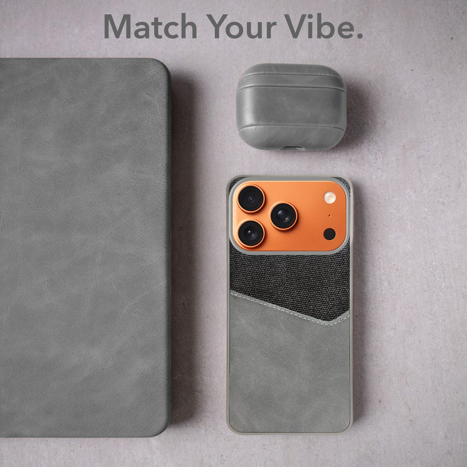 For Apple iPhone 17 Pro Max Back Cover Case (Dual PU Leather Stitch | Professional Minimalist | Soft and Flexible)