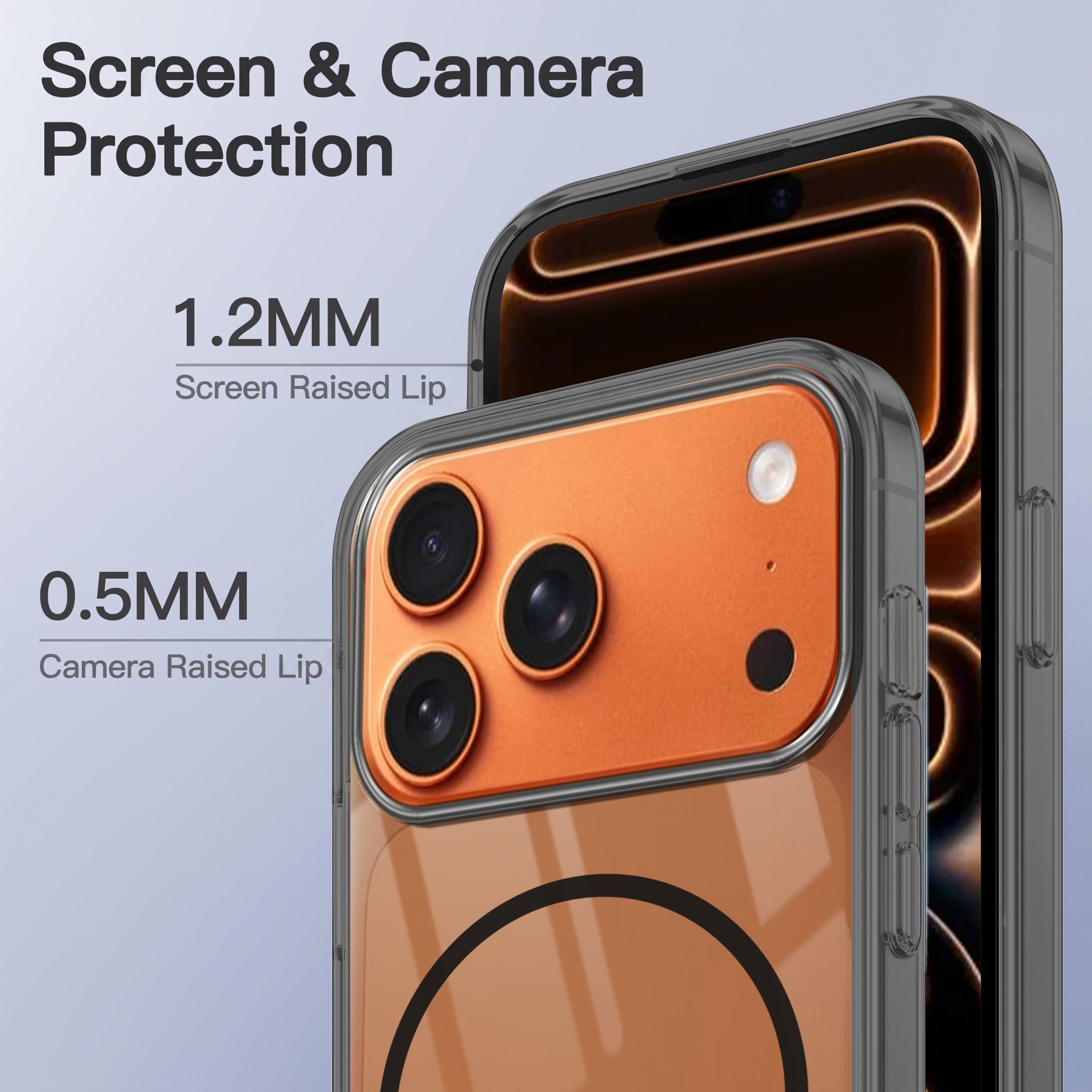 For Apple iPhone 17 Pro Max Back Case Cover Crystal Anti Yellow (Unbreakable PC | MagSafe Wireless Charging Support |Camera Protection Bump)