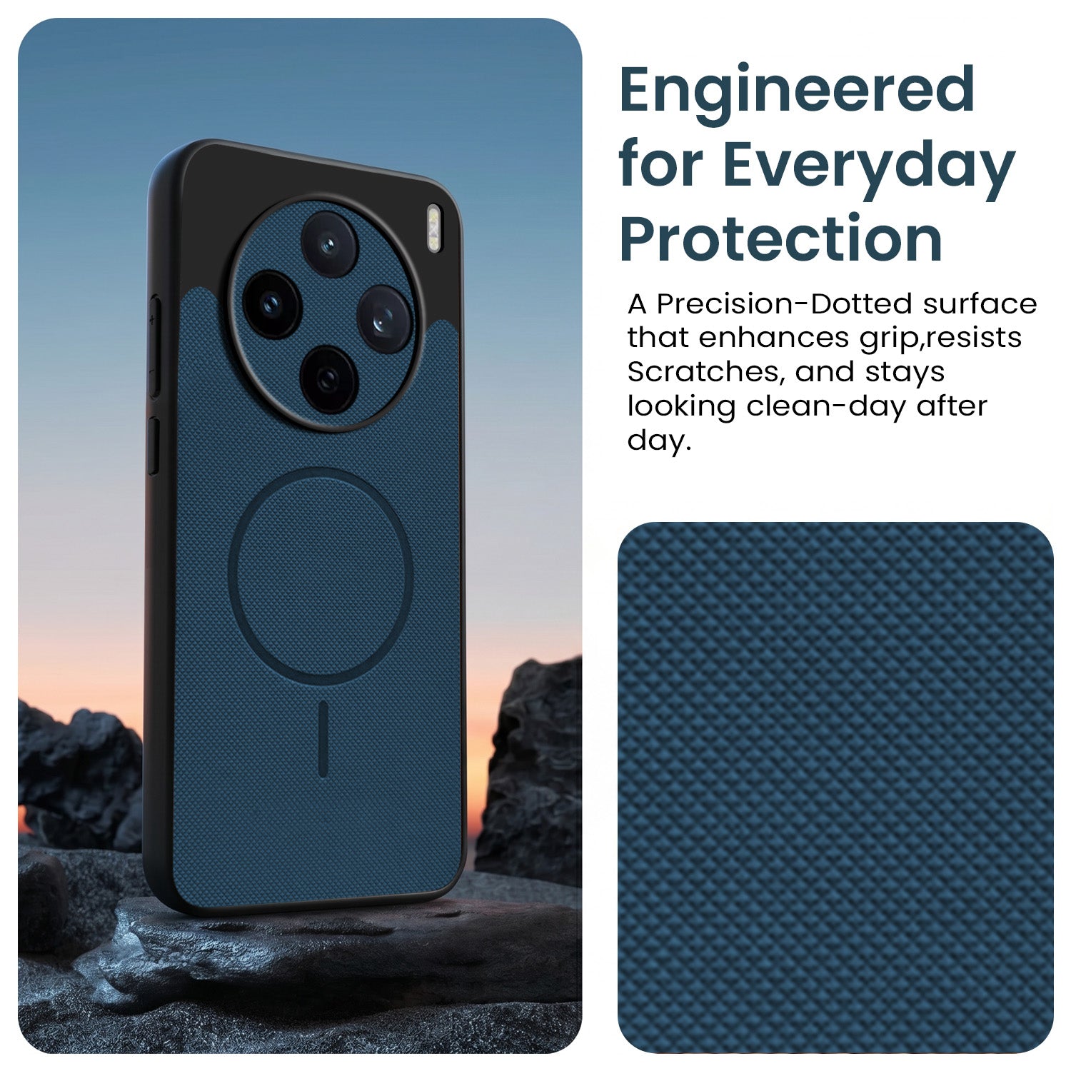 For Vivo X200T Back Cover Case PU Leather (Texture Grip Design | Professional Minimalist | Camera Protection | Soft and Flexible)