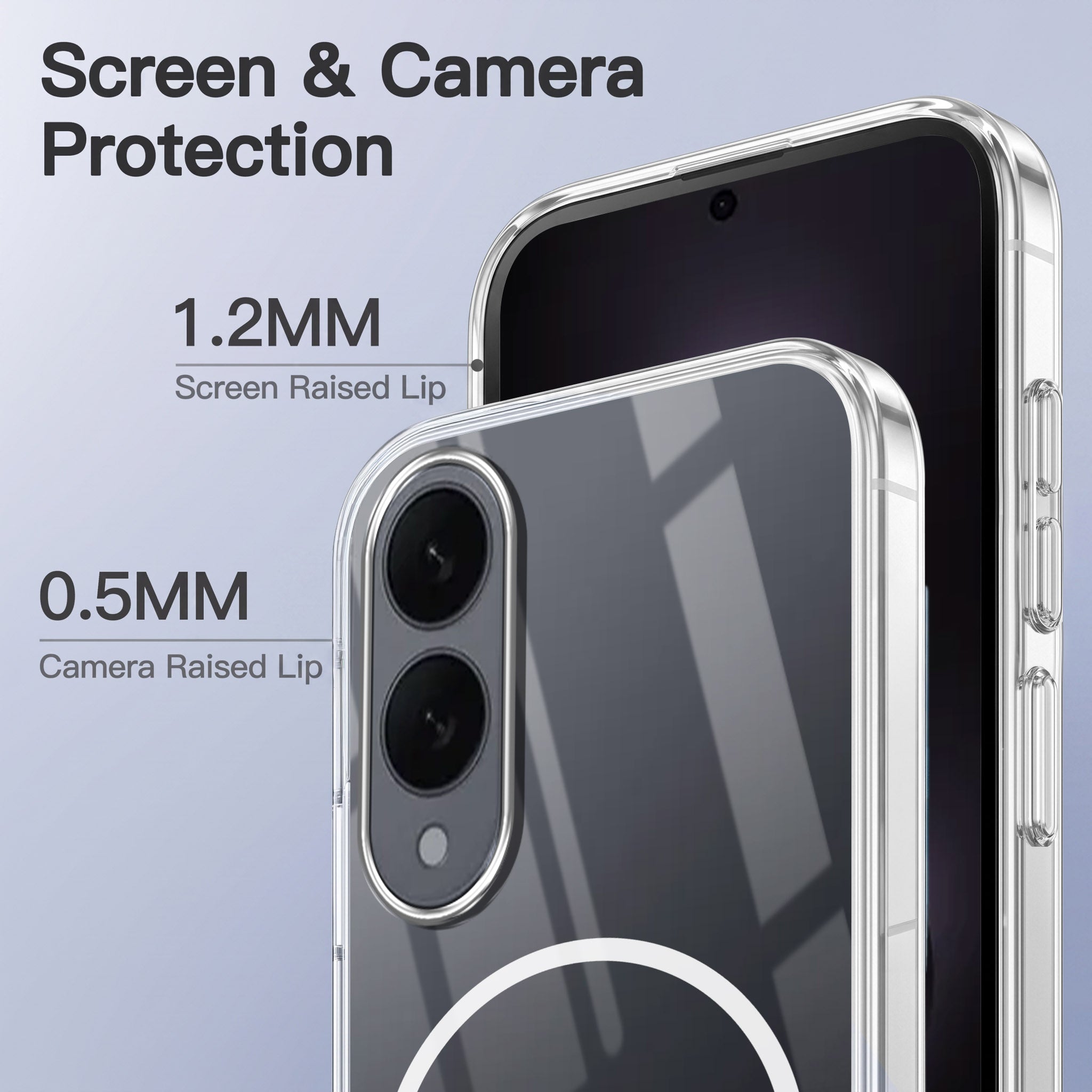 For Samsung Galaxy S25 Edge Back Case Cover Crystal Anti Yellow (Unbreakable PC | MagSafe Wireless Charging Support |Camera Protection Bump)