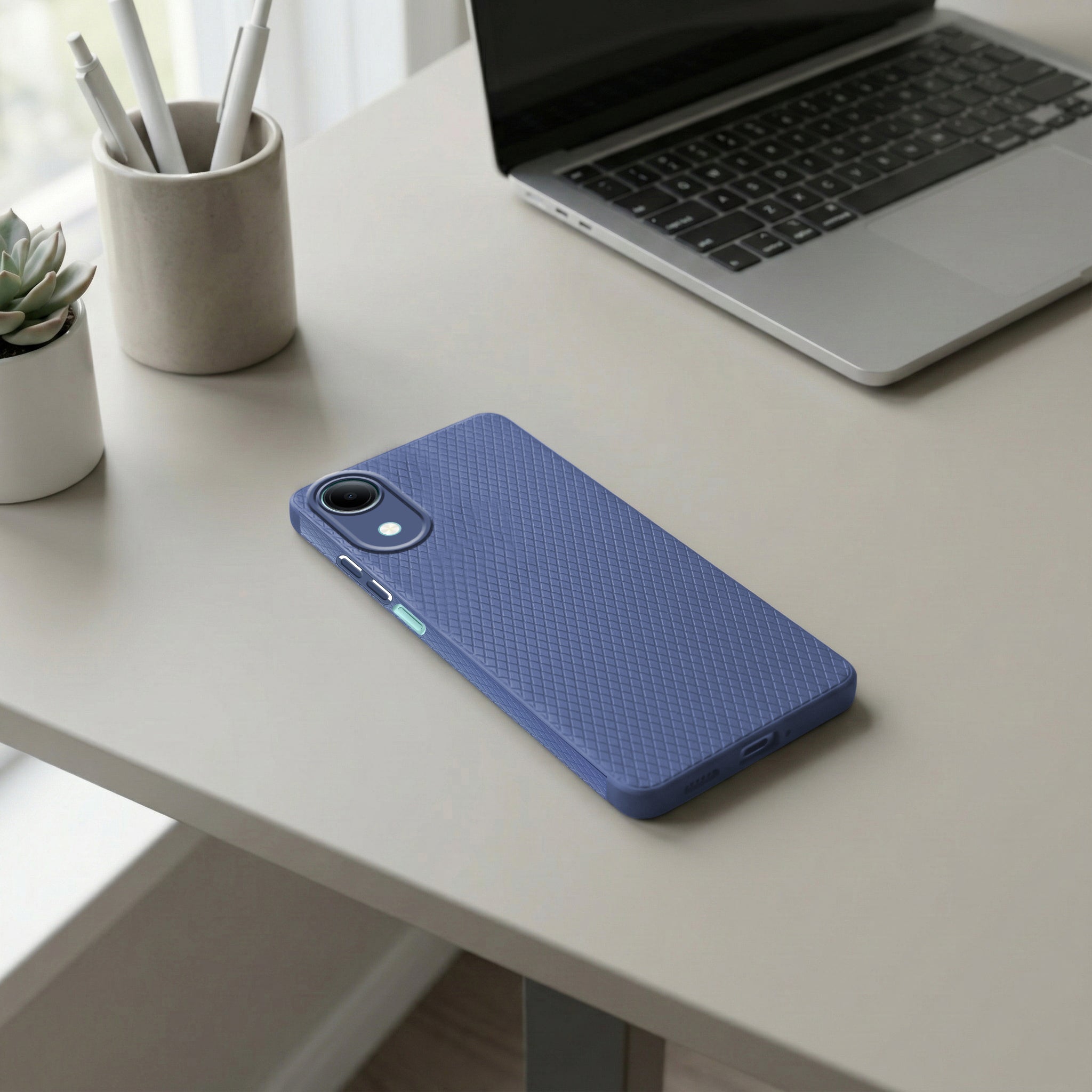 For Vivo T5e 4G Back Cover Case Liquid Silicone (Camera Protection | Side Grip Texture | Soft and Flexible)