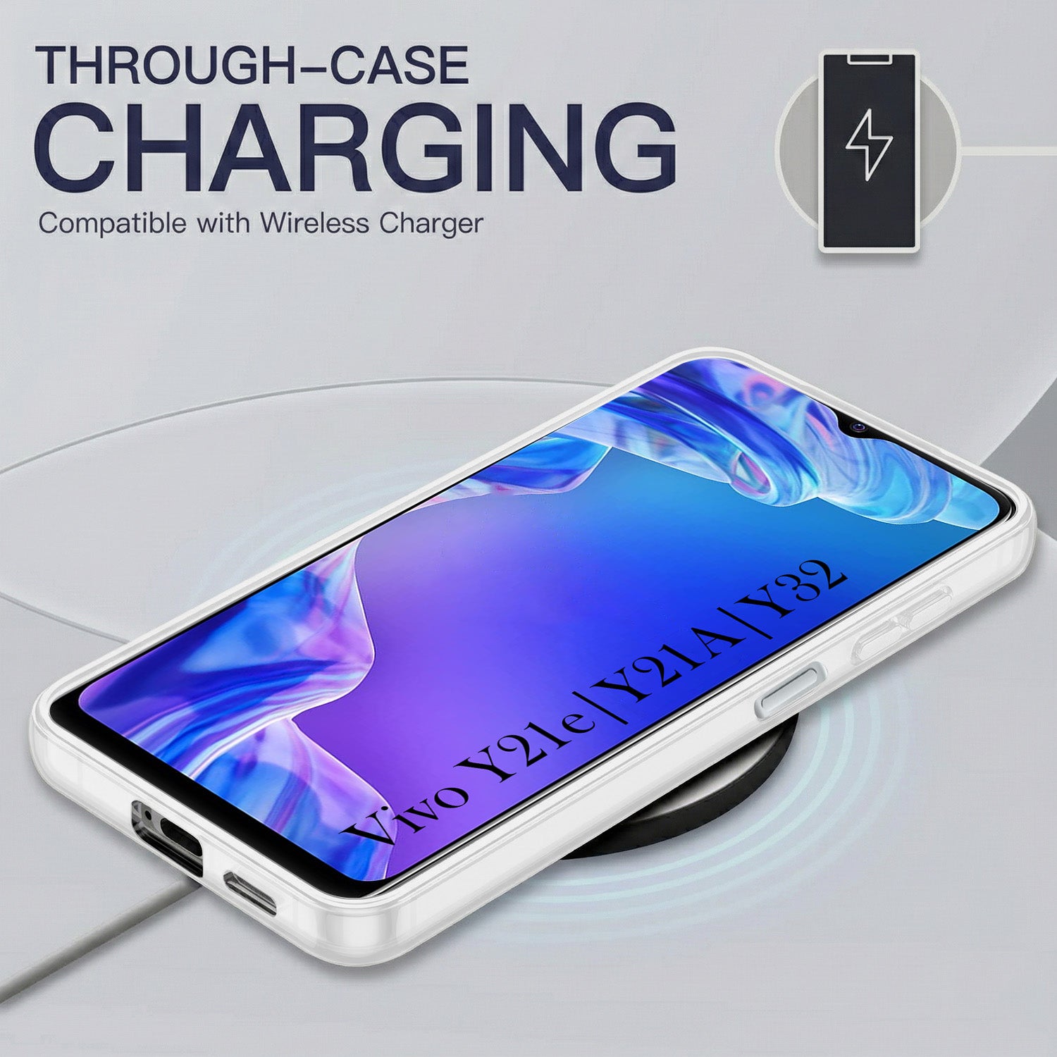 For Vivo Y21e | Vivo Y21A | Vivo Y32 Back Cover Case Silicone (Slim Paper Thin | Camera Protection Bump | Minimalist Professional | Soft Flexible)