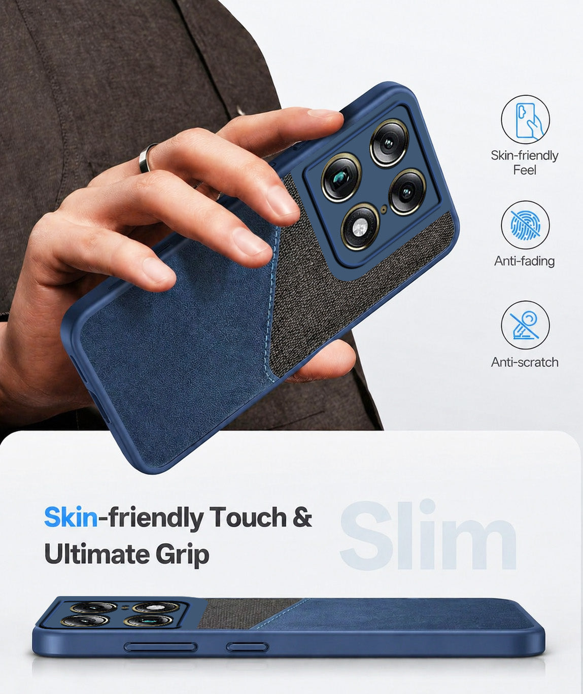 For Motorola Moto Signature 5G Back Cover Case (Dual PU Leather Stitch | Professional Minimalist | Soft and Flexible)
