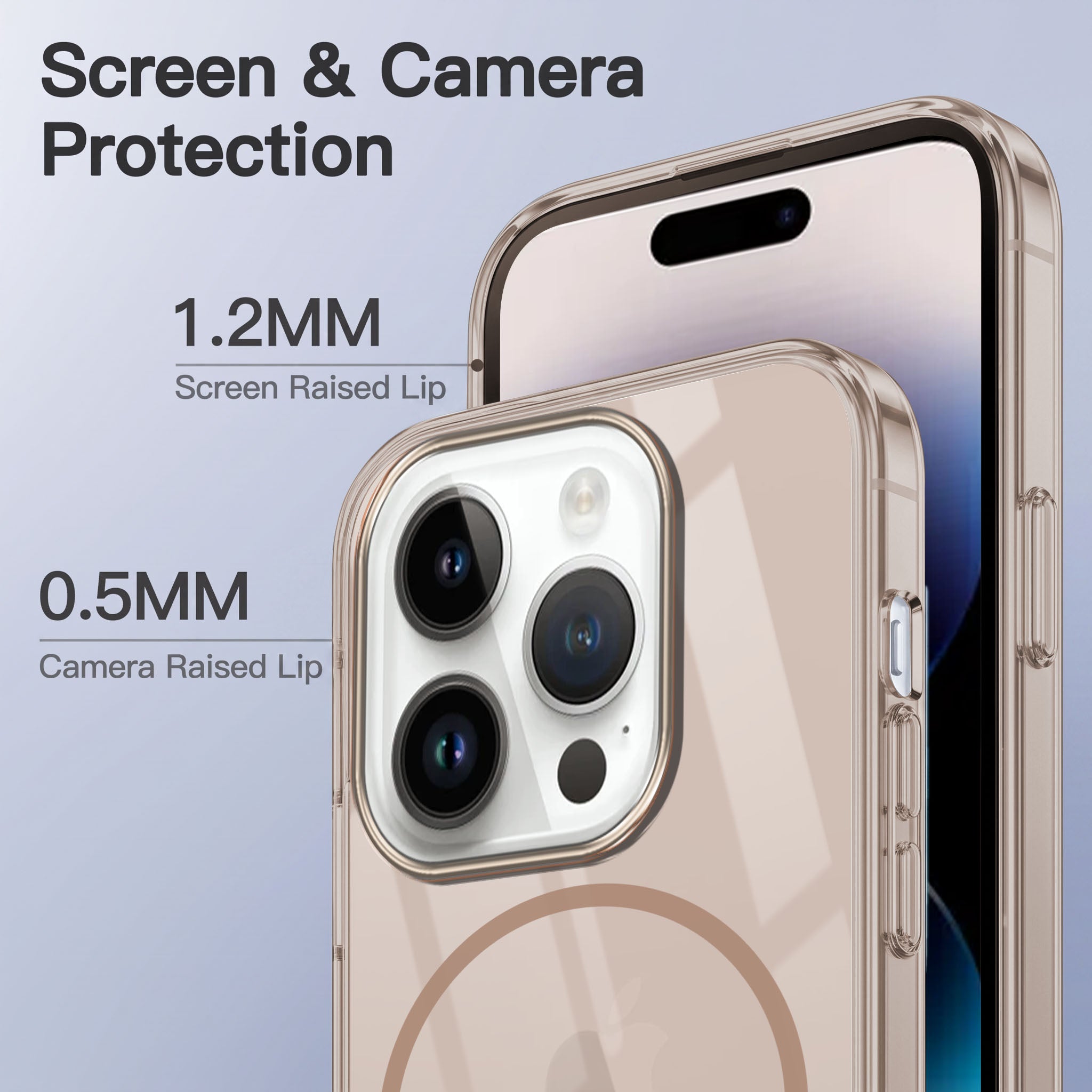 For Apple iPhone 14 Pro Back Case Cover Crystal Anti Yellow (Unbreakable PC | MagSafe Wireless Charging Support |Camera Protection Bump)