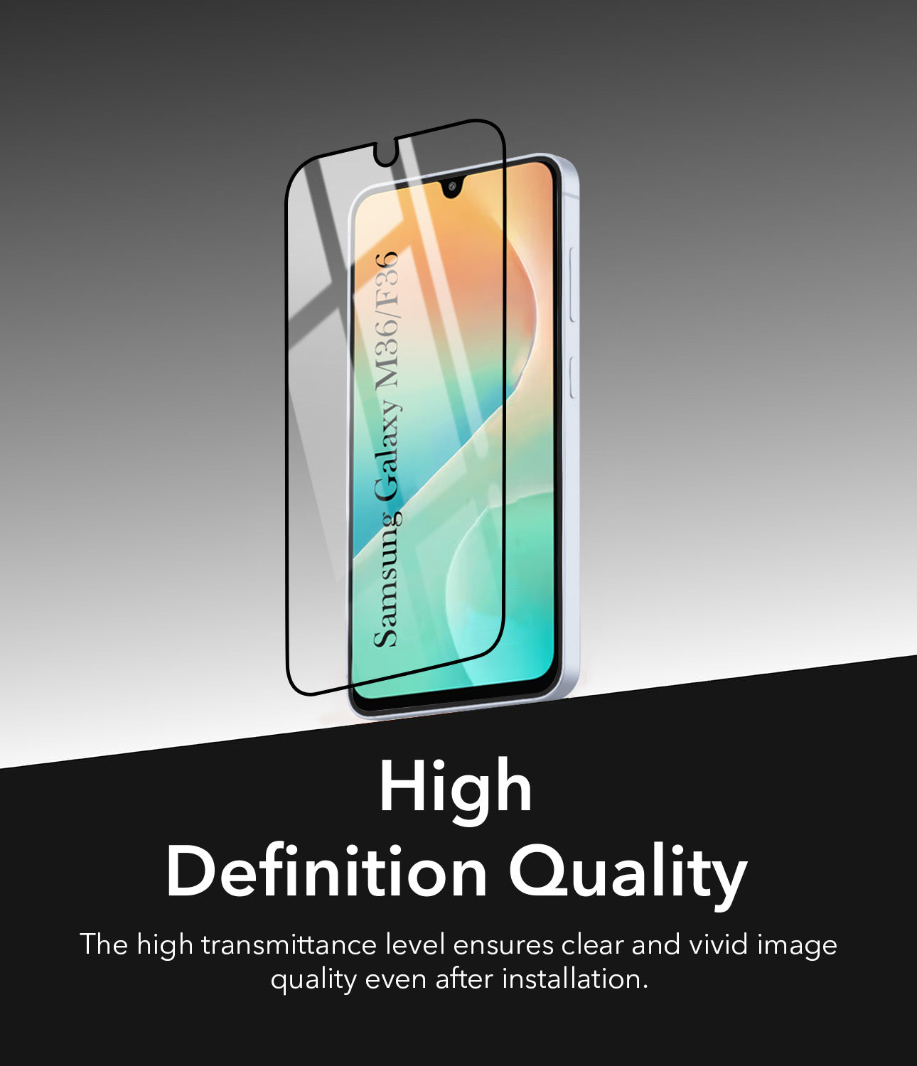 Tempered Glass For Samsung Galaxy M36 | Samsung Galaxy F36 Military-Grade Gorilla Screen Protector With Installation Kit | Shatterproof, Full Coverage, HD Clear, Scratch Resistant (Pack of 1)