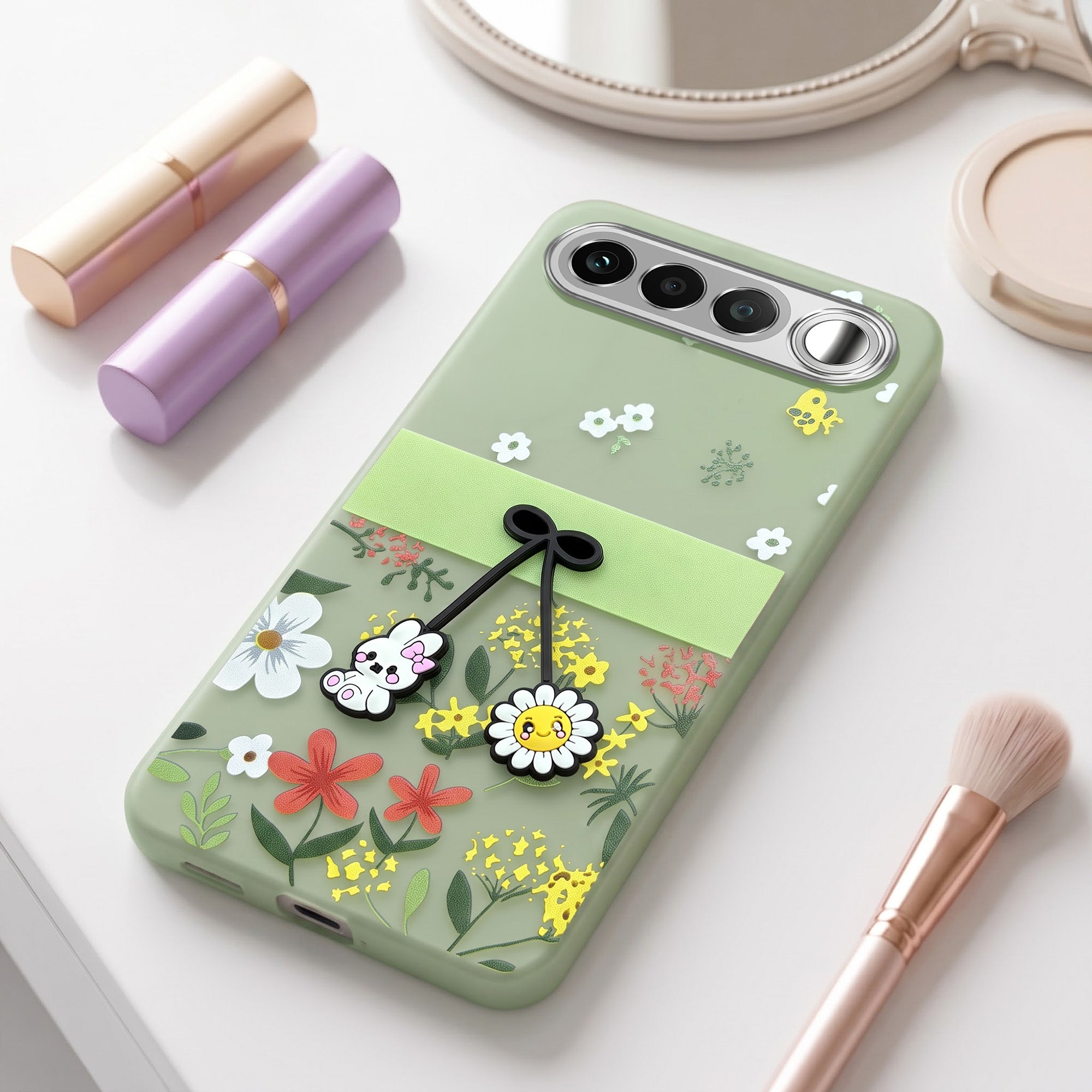 For Realme 16 Back Cover Case (3D Cute Cartoons | Hard Back Side Soft | Matte Premium Finish | HD Printing)