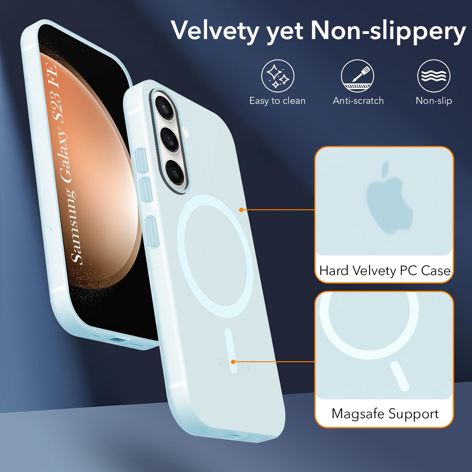 For Samsung Galaxy S23 FE 5G Back Cover Case (Frosted Matte Feel | MagSafe Compatible Wireless Charging | Polycarbonate Material)