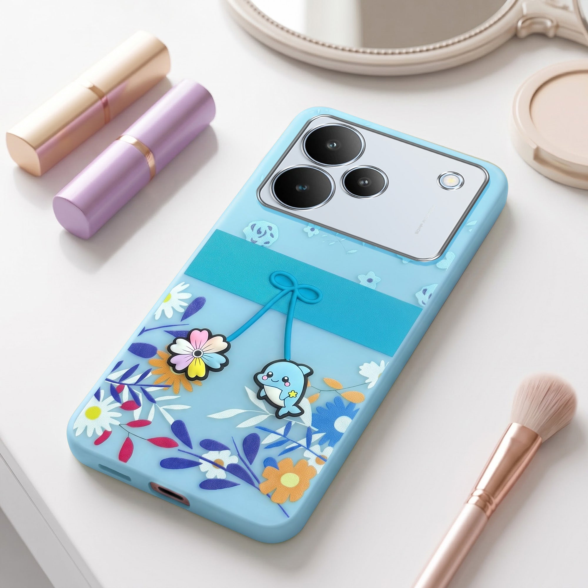 For Realme P4 Back Cover Case (3D Cute Cartoons | Hard Back Side Soft | Matte Premium Finish | HD Printing)