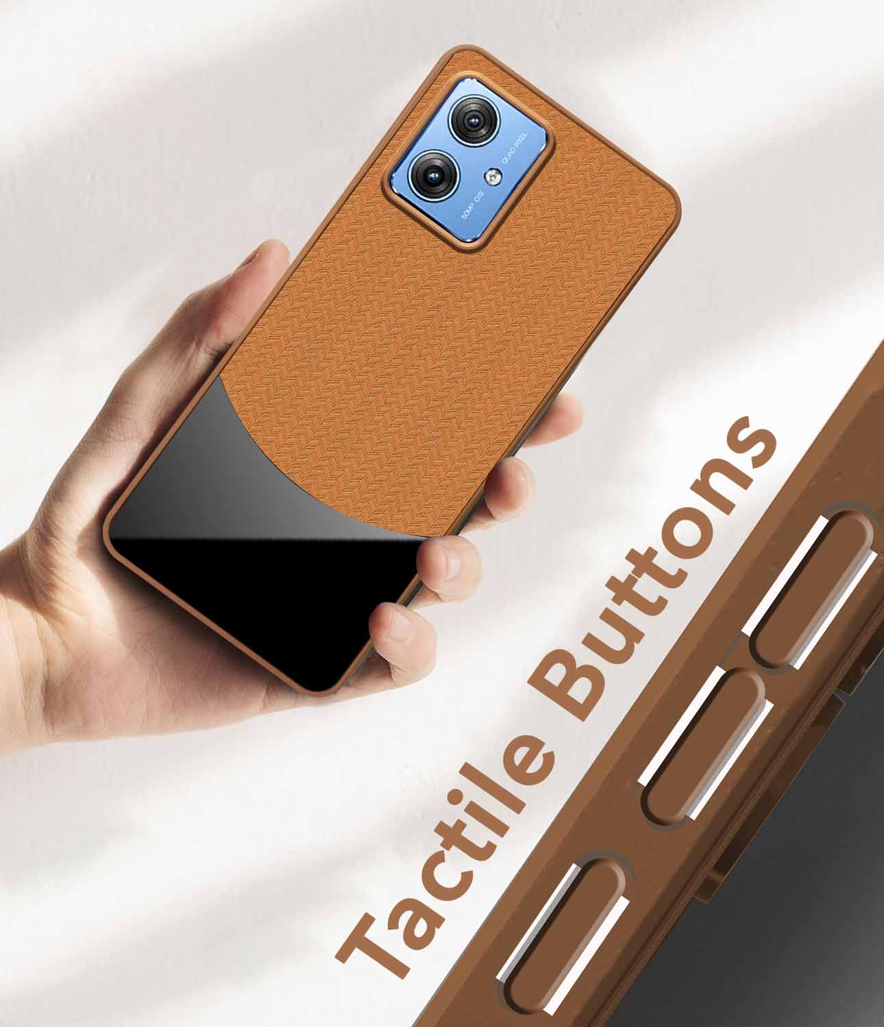 For Motorola Moto G64 5G Back Cover Case (Elegant PU Leather Finish | Premium Minimalist Professional | Camera Protection Bump)