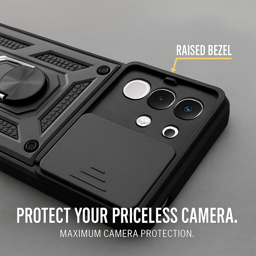 For Vivo iQOO Z10x Back Cover Case (Hybrid Dual Armor Polycarbonate)