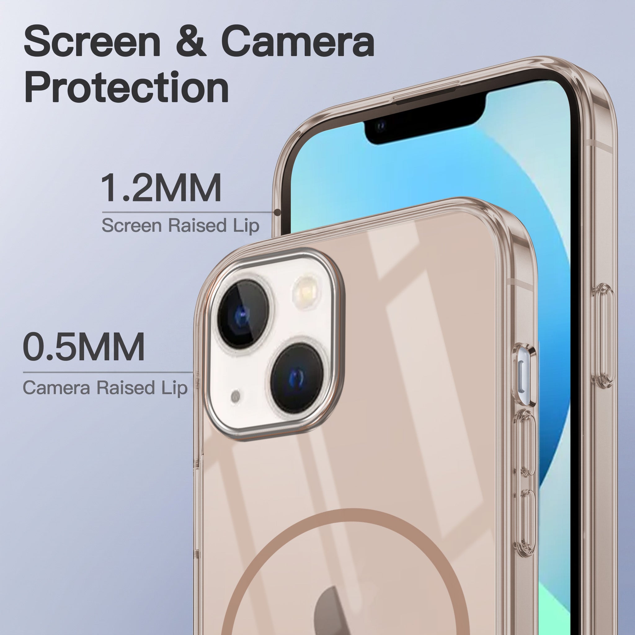 For Apple iPhone 13 Back Case Cover Crystal Anti Yellow (Unbreakable PC | MagSafe Wireless Charging Support |Camera Protection Bump)