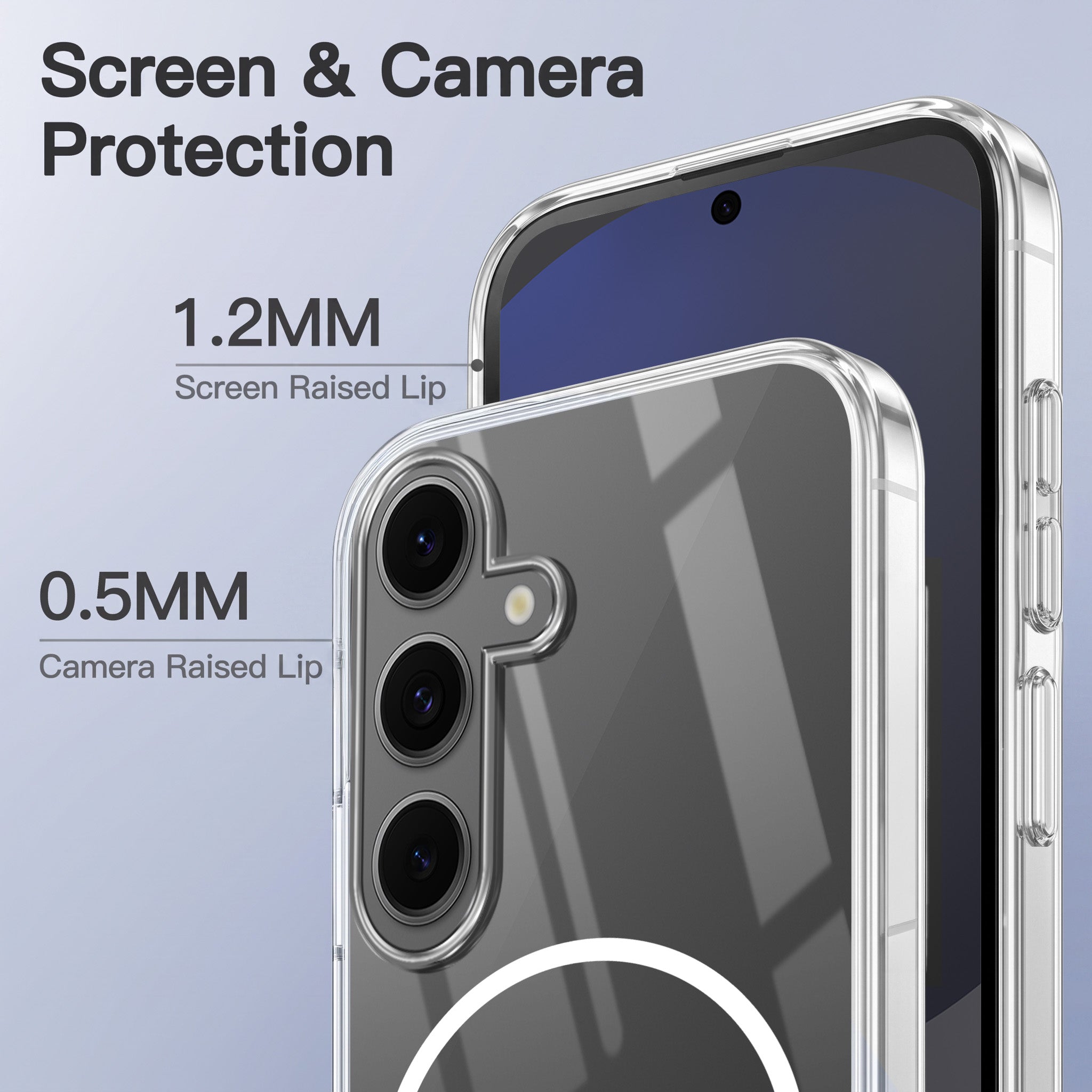 For Samsung Galaxy S24 FE Back Case Cover Crystal Anti Yellow (Unbreakable PC | MagSafe Wireless Charging Support |Camera Protection Bump)