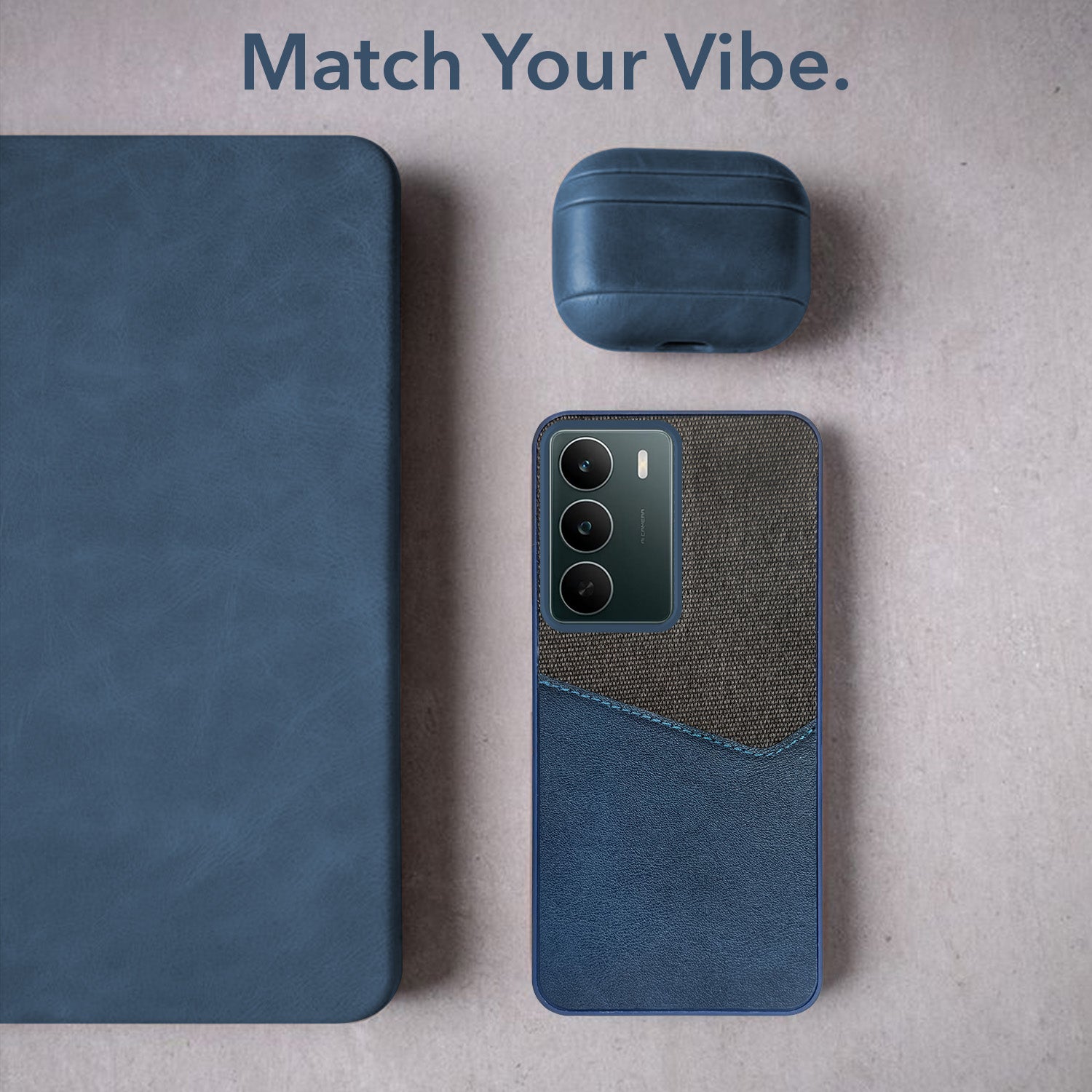 For Realme C75 5G Back Cover Case (Dual PU Leather Stitch | Professional Minimalist | Soft and Flexible)