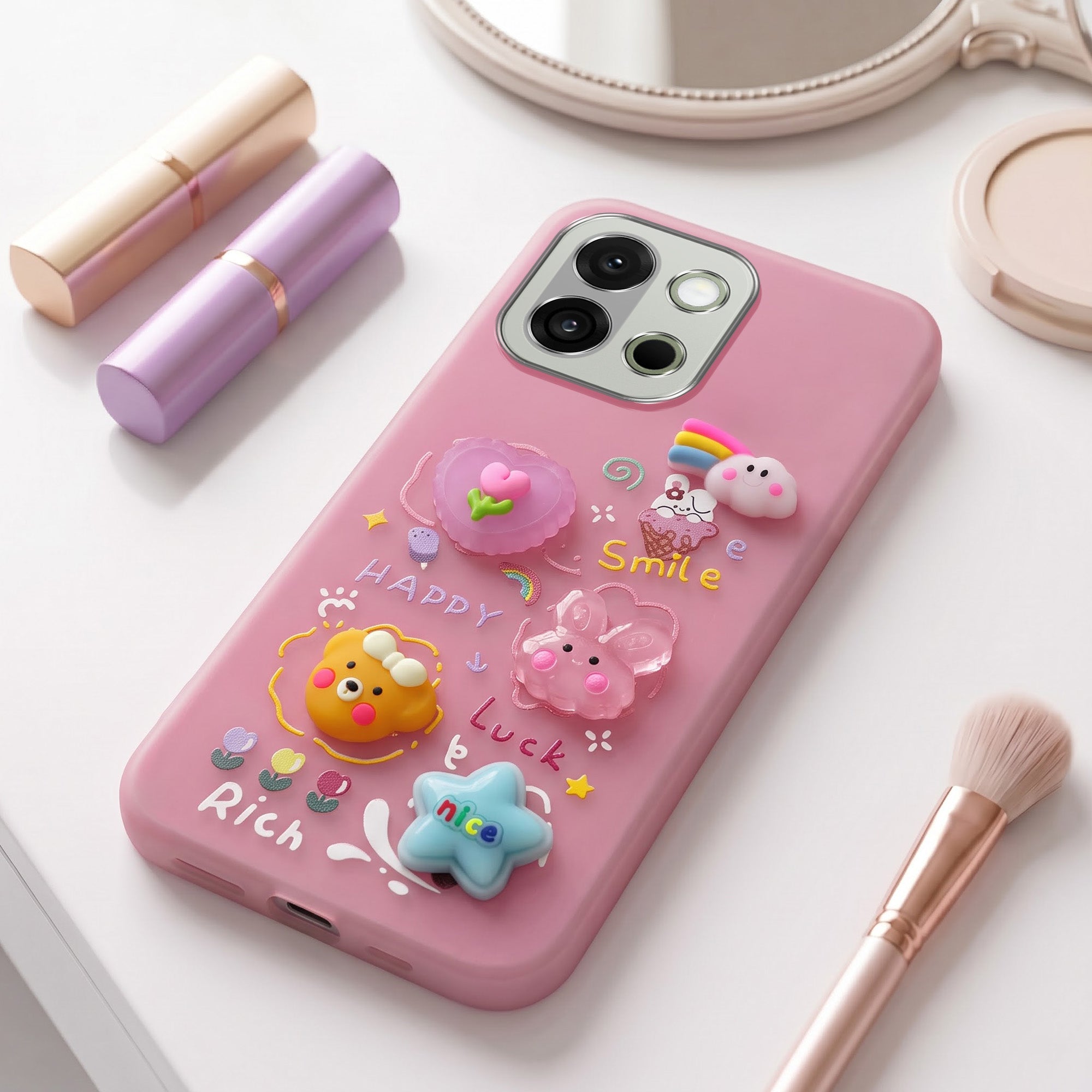 For OnePlus 13S Back Cover Case (3D Cute Cartoons | Hard Back Side Soft | Matte Premium Finish | HD Printing)