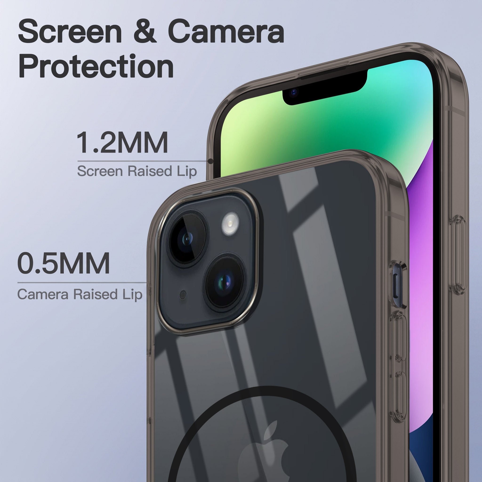 For Apple iPhone 14 Plus Back Case Cover Crystal Anti Yellow (Unbreakable PC | MagSafe Wireless Charging Support |Camera Protection Bump)