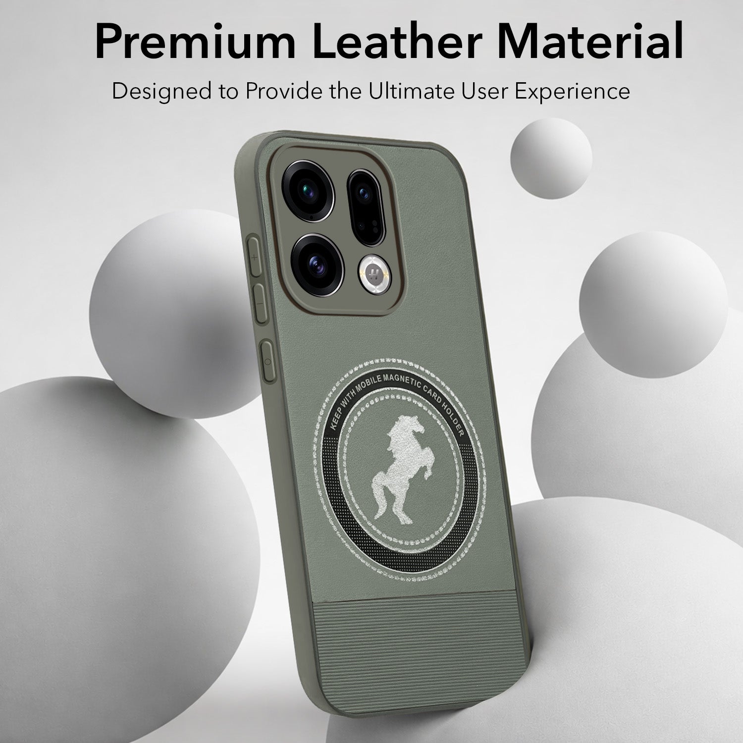 For Oppo Find X9 | Oppo Find X9s Back Cover Case PU Leather Finish (Professional Minimalist Texture | MagSafe Compatile | Camera Protection | Sleek Sober Formal)