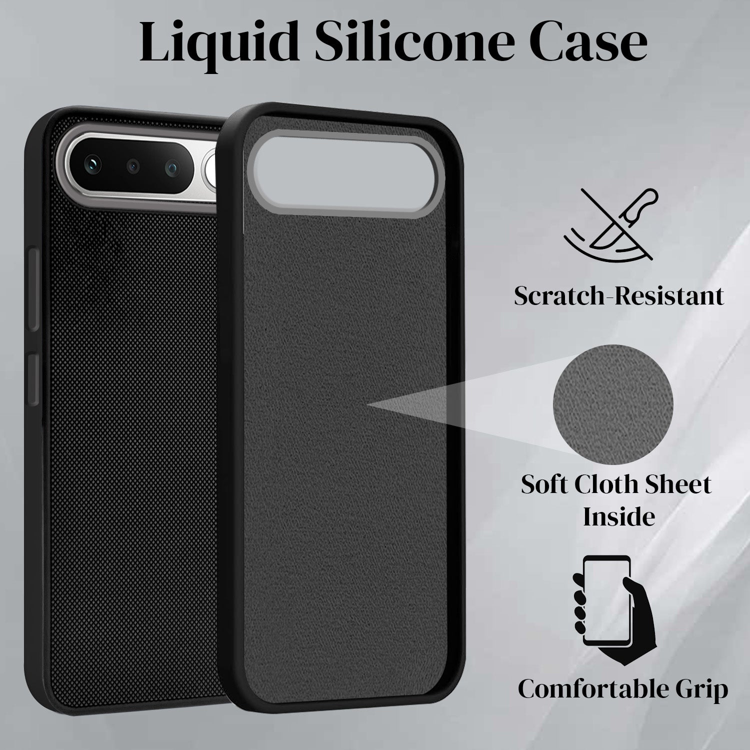 For Realme 16 Back Cover Case Rubberised (Textured Grip Design| Micro-Fiber Cloth Inside | Slim and Light Weight | Soft Touch and Feel)