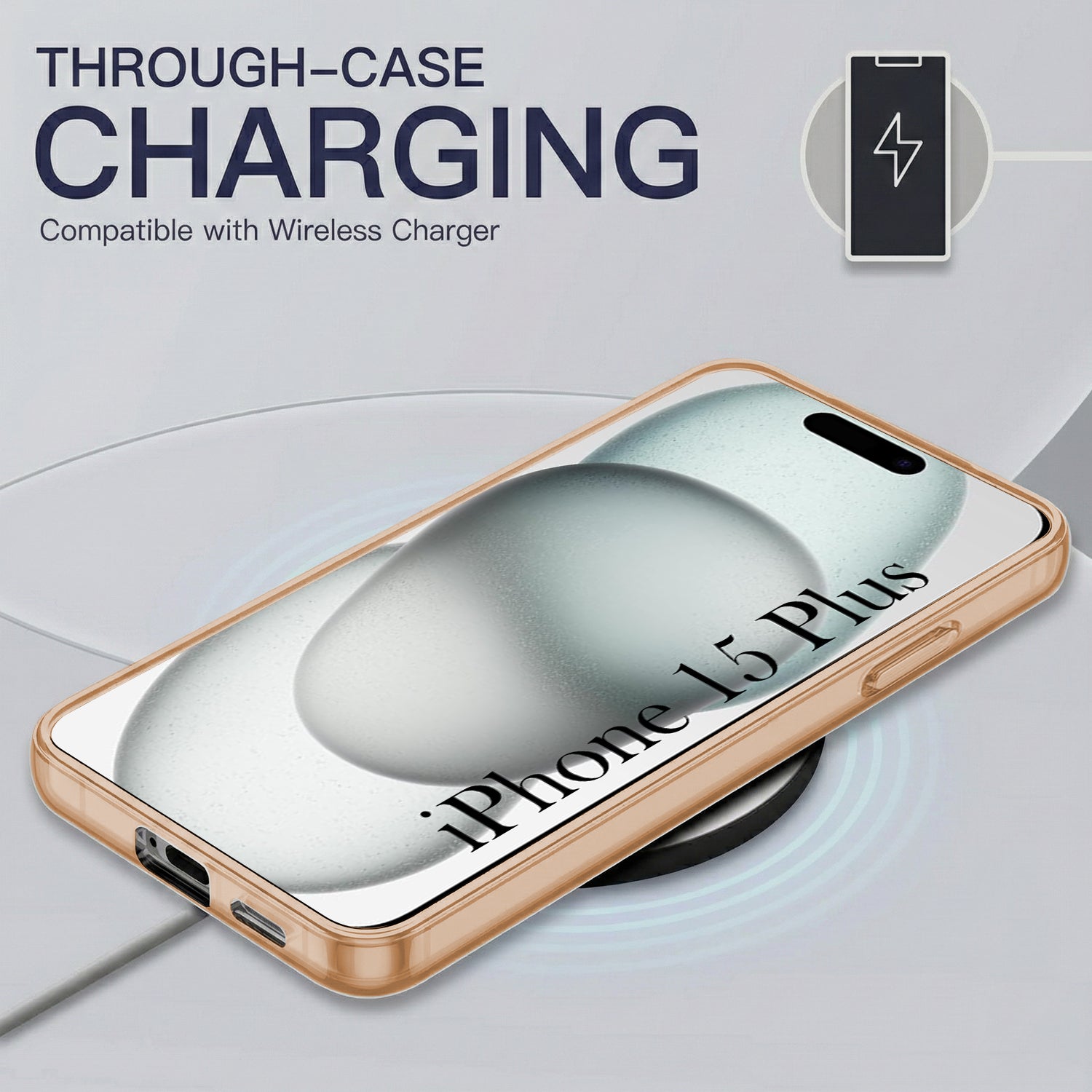 For Apple iPhone 15 Plus Back Cover Case Silicone (Slim Paper Thin | Camera Protection Bump | Minimalist Professional | Soft Flexible)