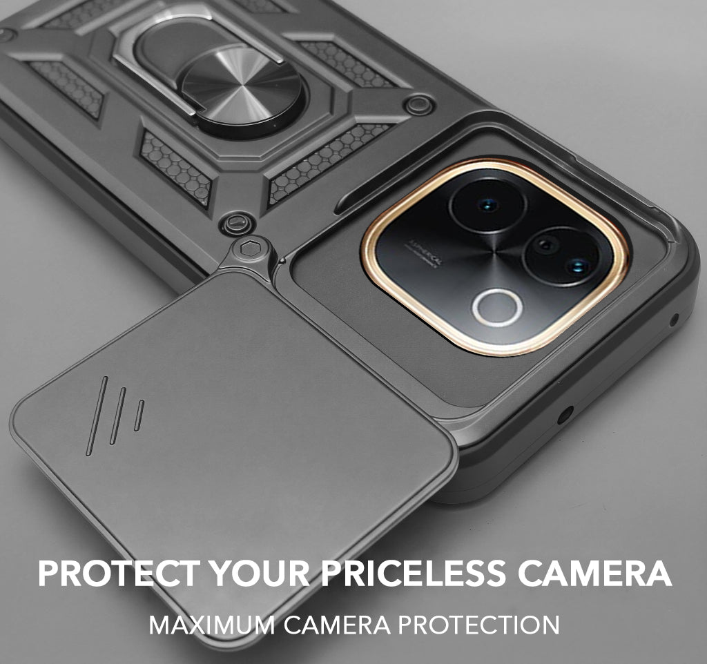 For vivo iQOO Z9s Pro Back Cover Case (Hybrid Dual Armor Polycarbonate)