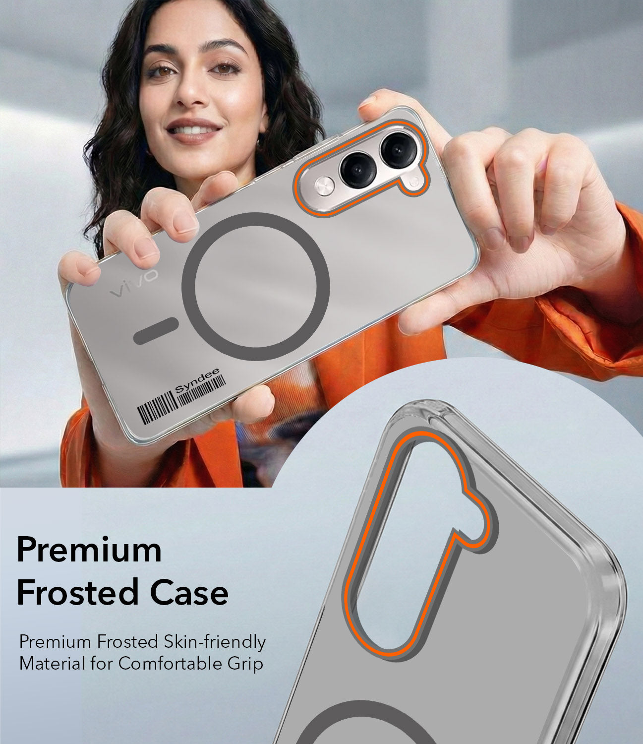 For Vivo Y19 | Vivo Y19e | Vivo T4 Lite Back Cover Case (Soft Touch | Camera Bump Protection | MagSafe Compatible | Matte Finish)