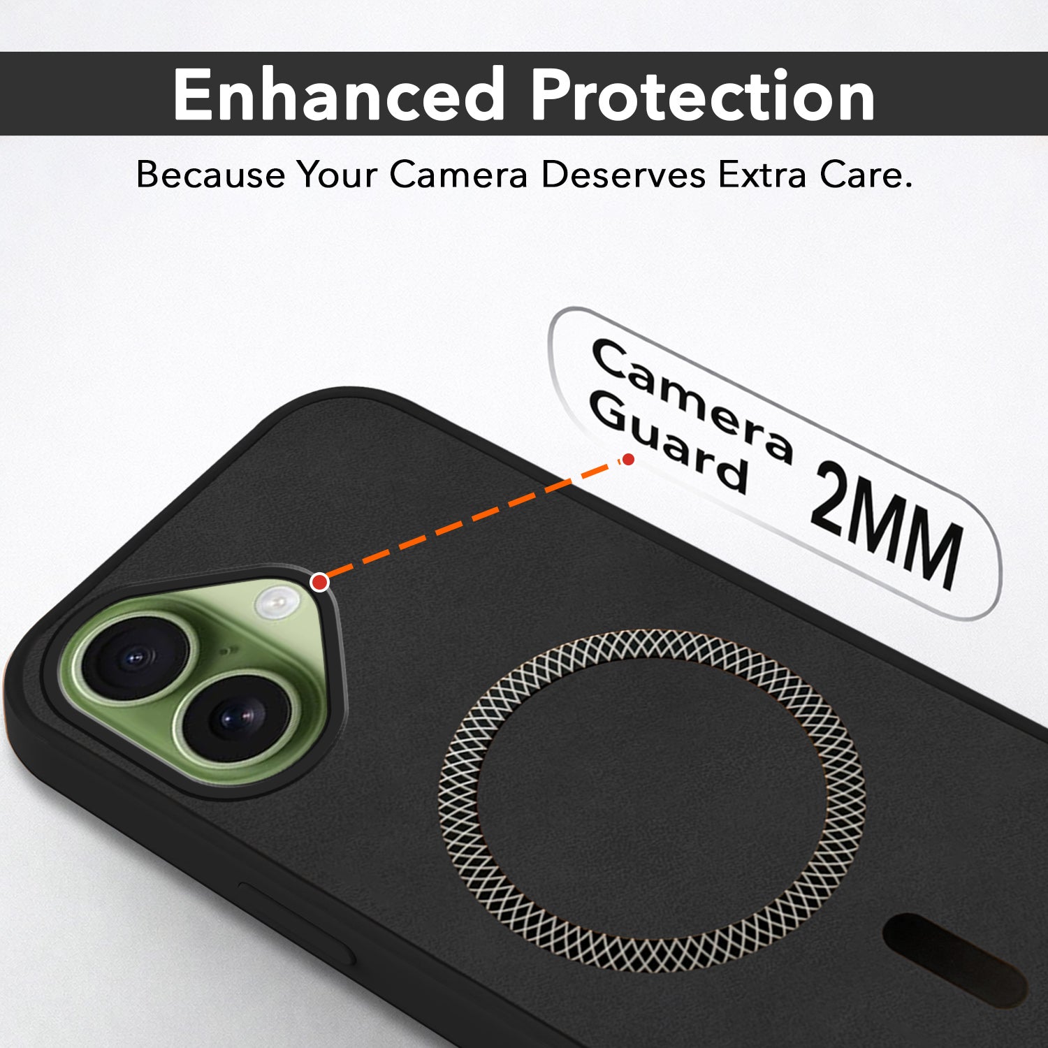 For Apple iPhone 17 Back Cover Case Leather Finish (MagSafe Compatible Wireless Charging | Soft Touch | Camera Bump Protection)