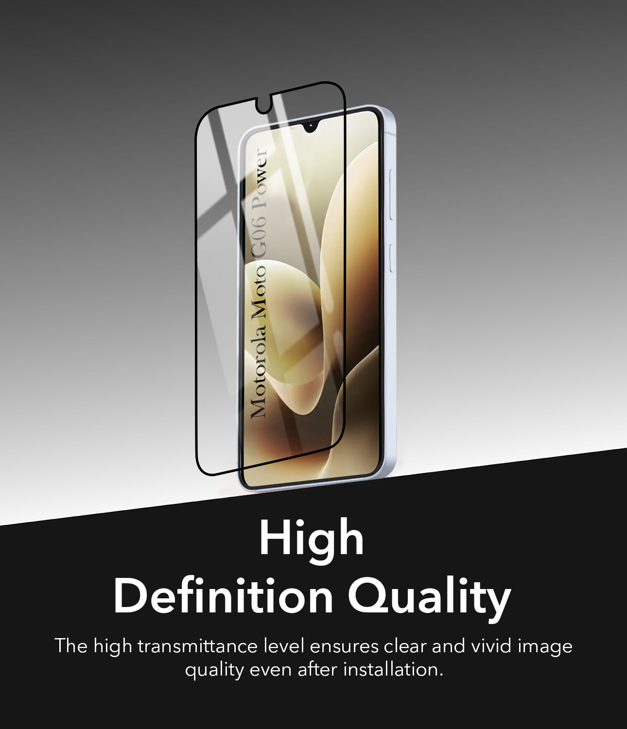 Tempered Glass For Motorola Moto G06 Power Military-Grade Gorilla Screen Protector With Installation Kit | Shatterproof, Full Coverage, HD Clear, Scratch Resistant (Pack of 1)