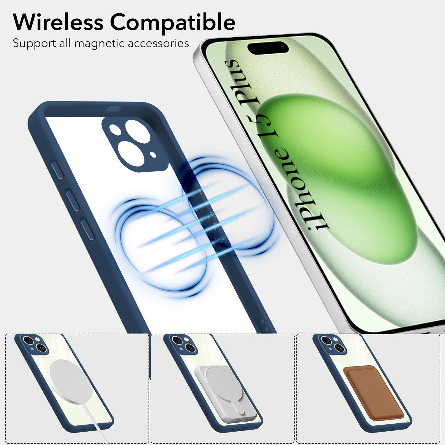 For Apple iPhone 15 Plus Back Cover Case Ultra-Hybrid (Lifetime Anti Yellow | Anti Scratch | Crystal Clear Shockproof)
