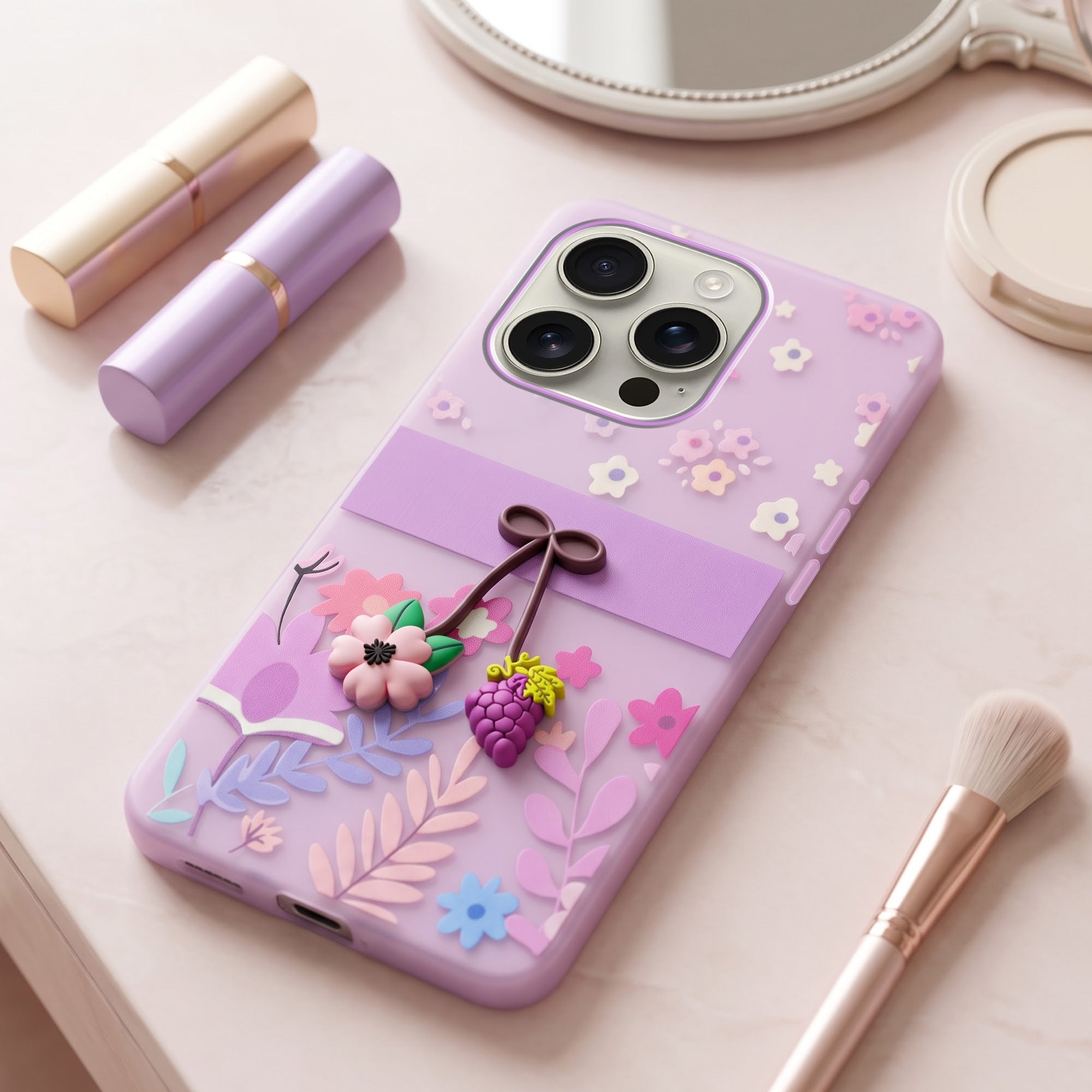 For Apple iPhone 16 Pro Back Cover Case (3D Cute Cartoons | Hard Back Side Soft | Matte Premium Finish | HD Printing)
