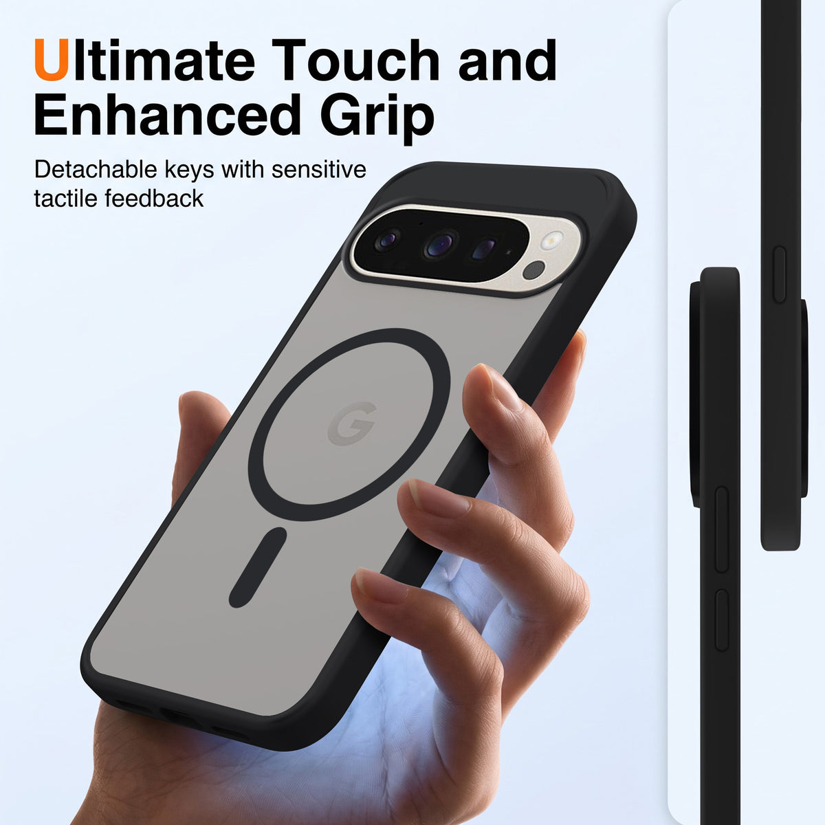 For Google Pixel 9 Pro Matte Finish Back Case Cover (MagSafe Compatible | Translucent Soft Touch | Slim and Unbreakable)