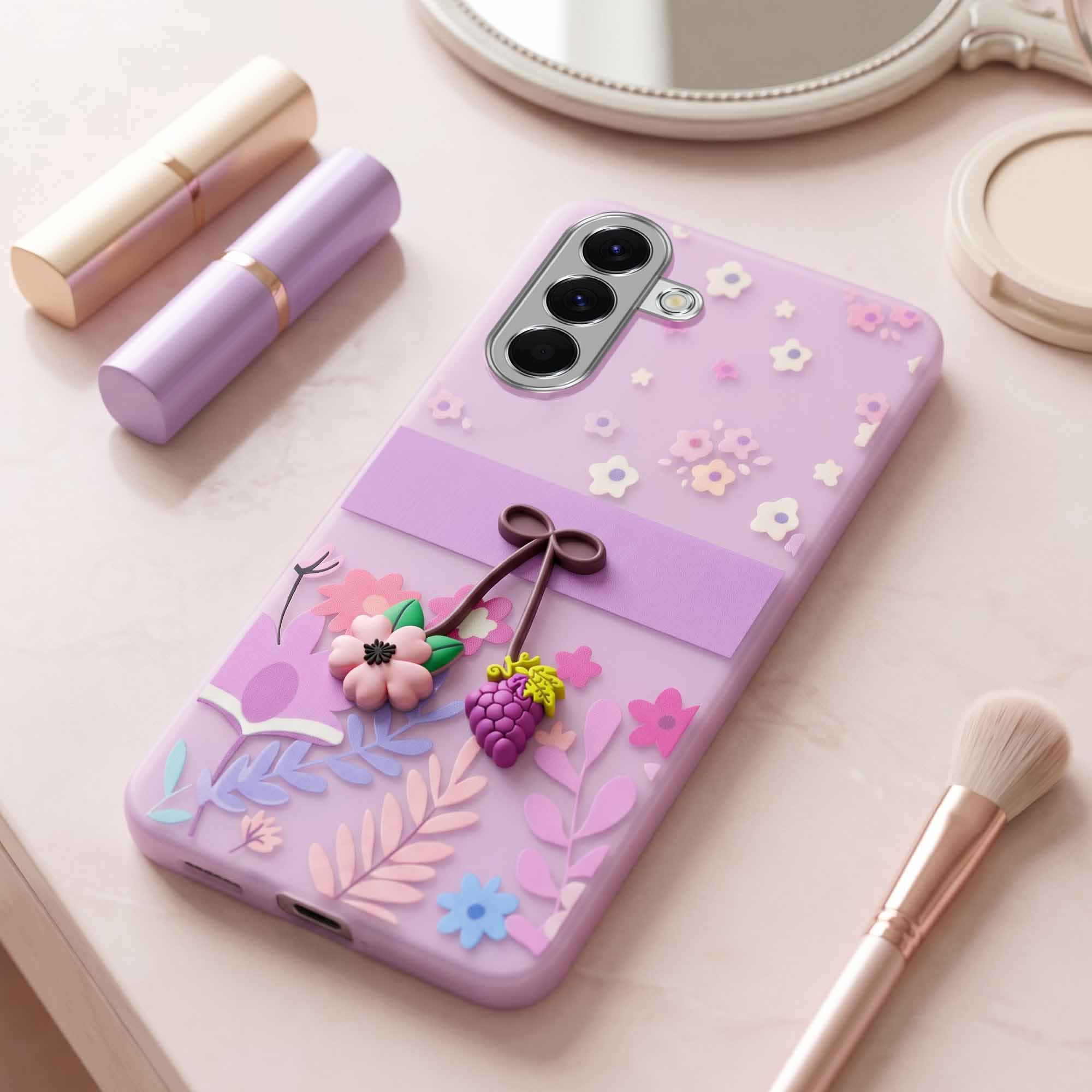 For Samsung Galaxy A56 Back Cover Case (3D Cute Cartoons | Hard Back Side Soft | Matte Premium Finish | HD Printing)