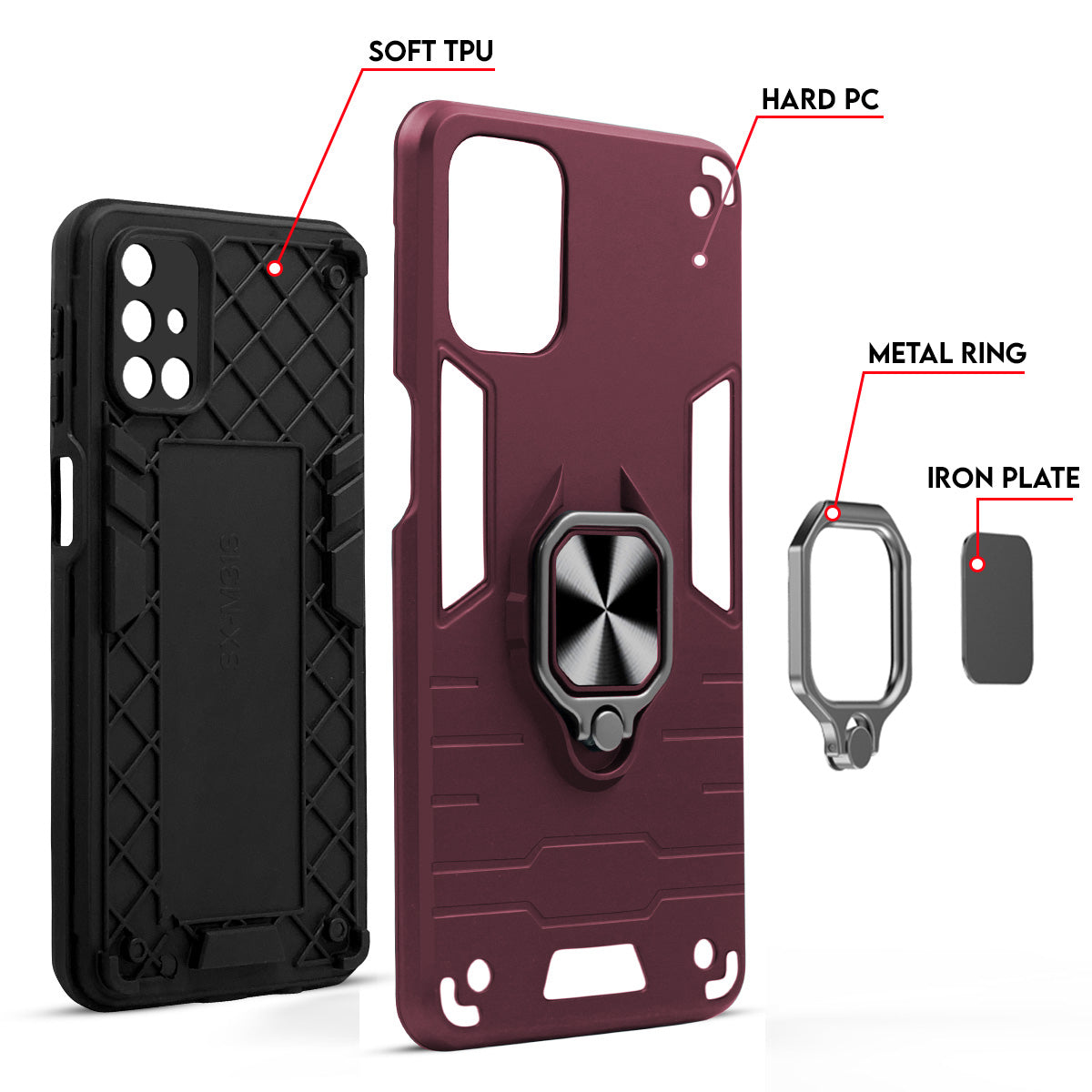 For Realme Narzo 70 Pro Back Cover Case (Shockproof Polycarbonate Dual Layer Hybrid Armor)