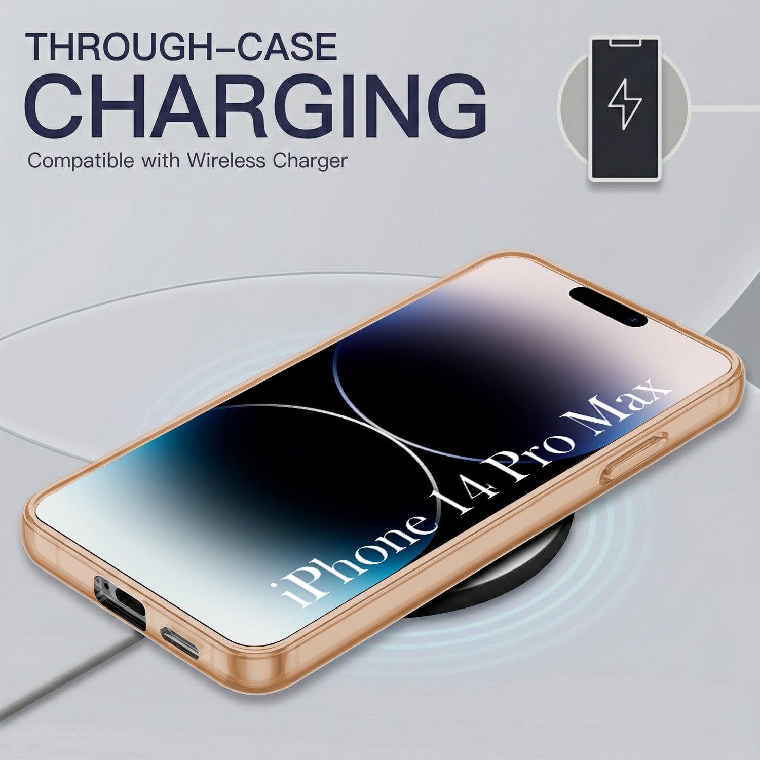 For Apple iPhone 14 Pro Max Back Cover Case Silicone (Slim Paper Thin | Camera Protection Bump | Minimalist Professional | Soft Flexible) "
