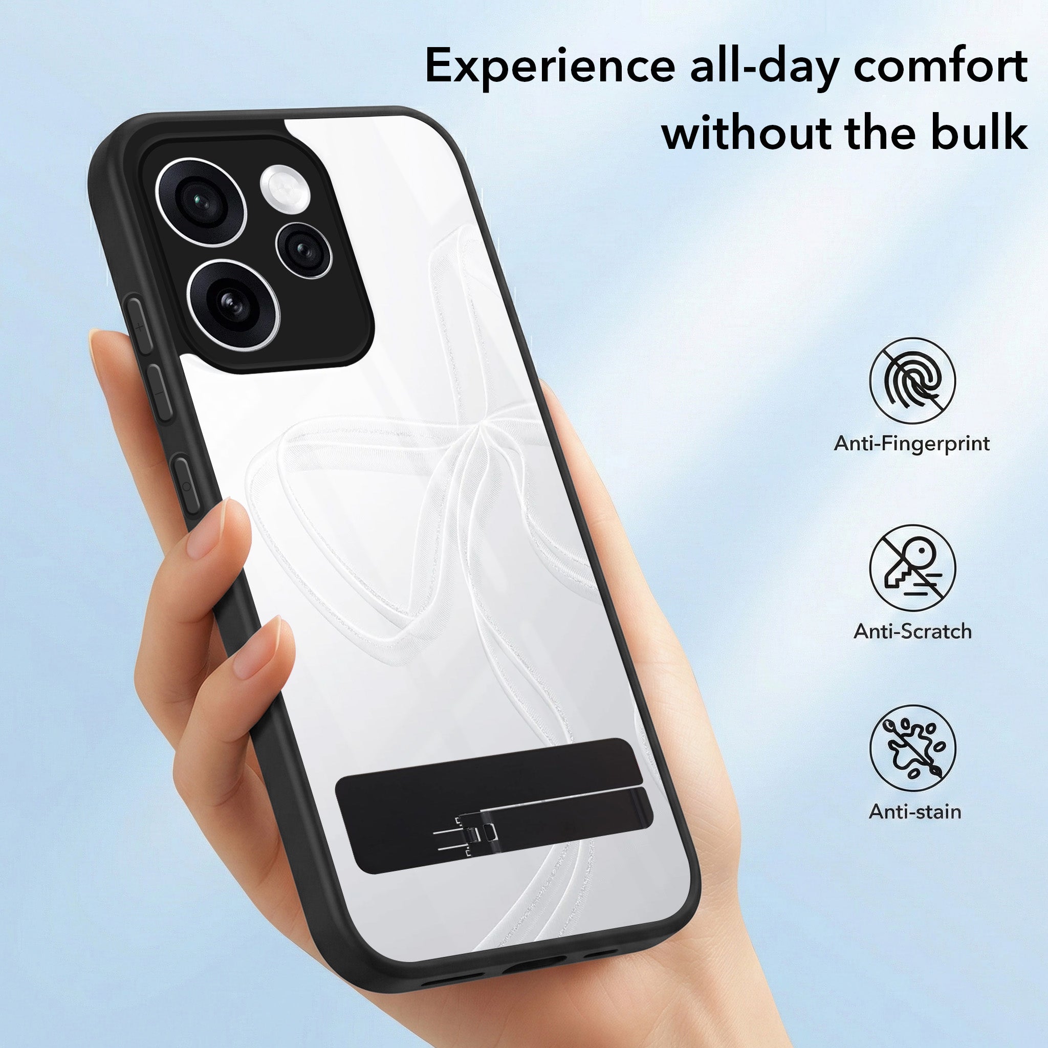 For Oppo Reno15 Pro 5G | Oppo Reno 15 Pro 5G Back Cover Case (Built-in Stand | Lifetime Anti Yellow | Kickstand Shockproof | Camera Protection | MagSafe Compatible)
