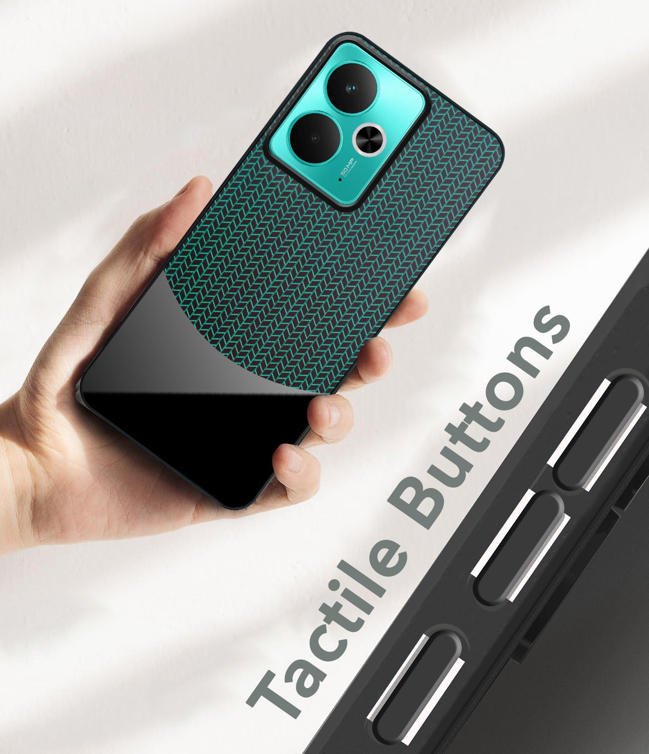 For Realme 14T Back Cover Case (Elegant PU Leather Finish | Premium Minimalist Professional | Camera Protection Bump)