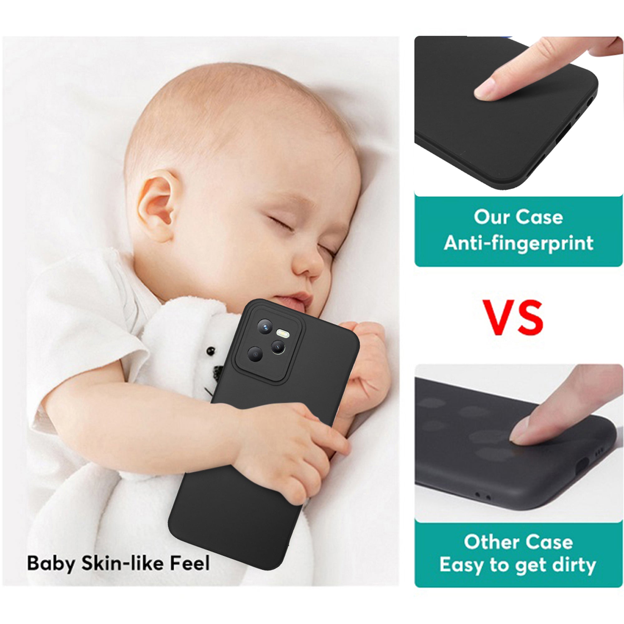 For Oppo Find X9 Pro Back Cover Case (Matte Finish Silicone with Inside Fiber cloth) (Copy)