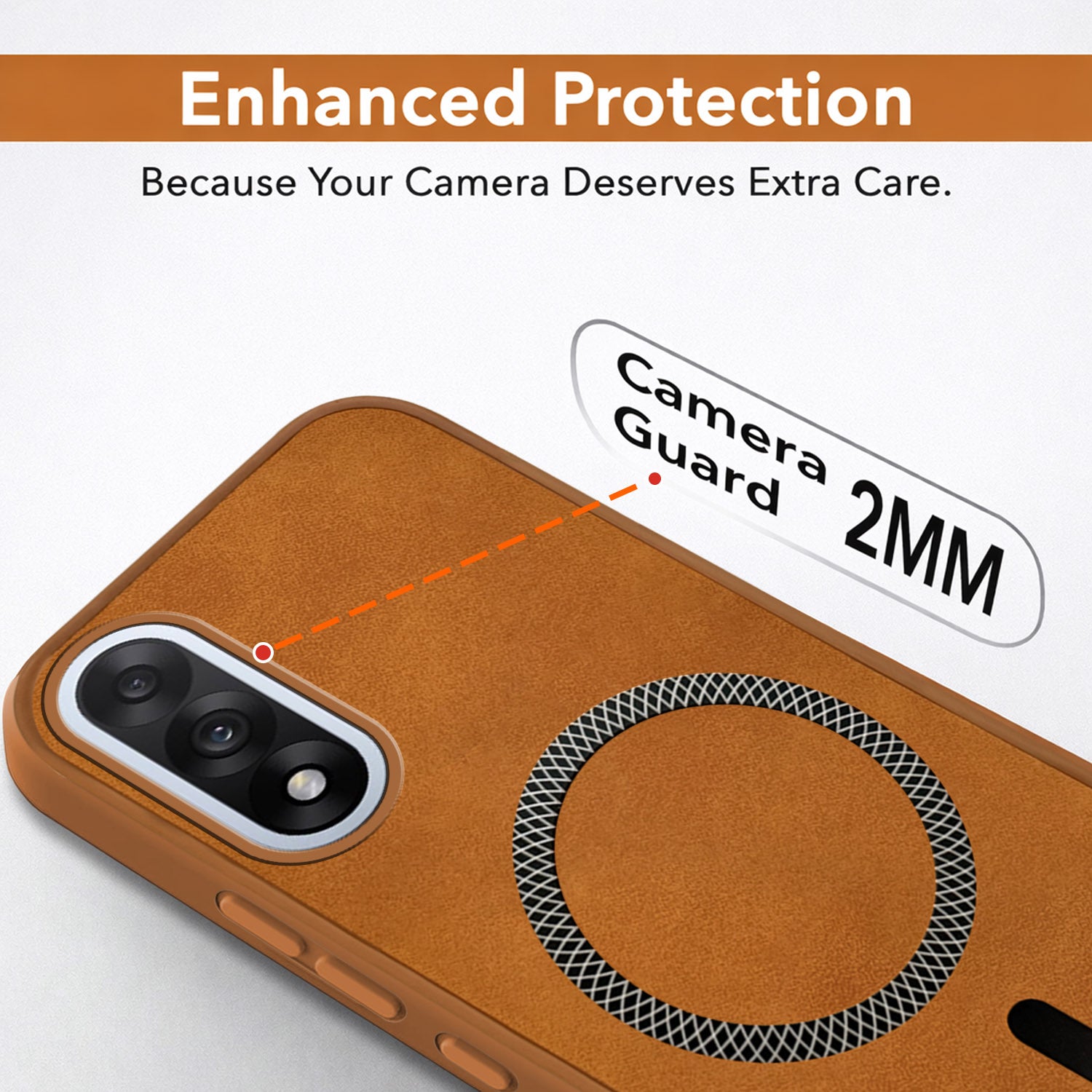 For Oneplus Nord 5 Back Cover Case Leather Finish (MagSafe Compatible Wireless Charging | Soft Touch | Camera Bump Protection)