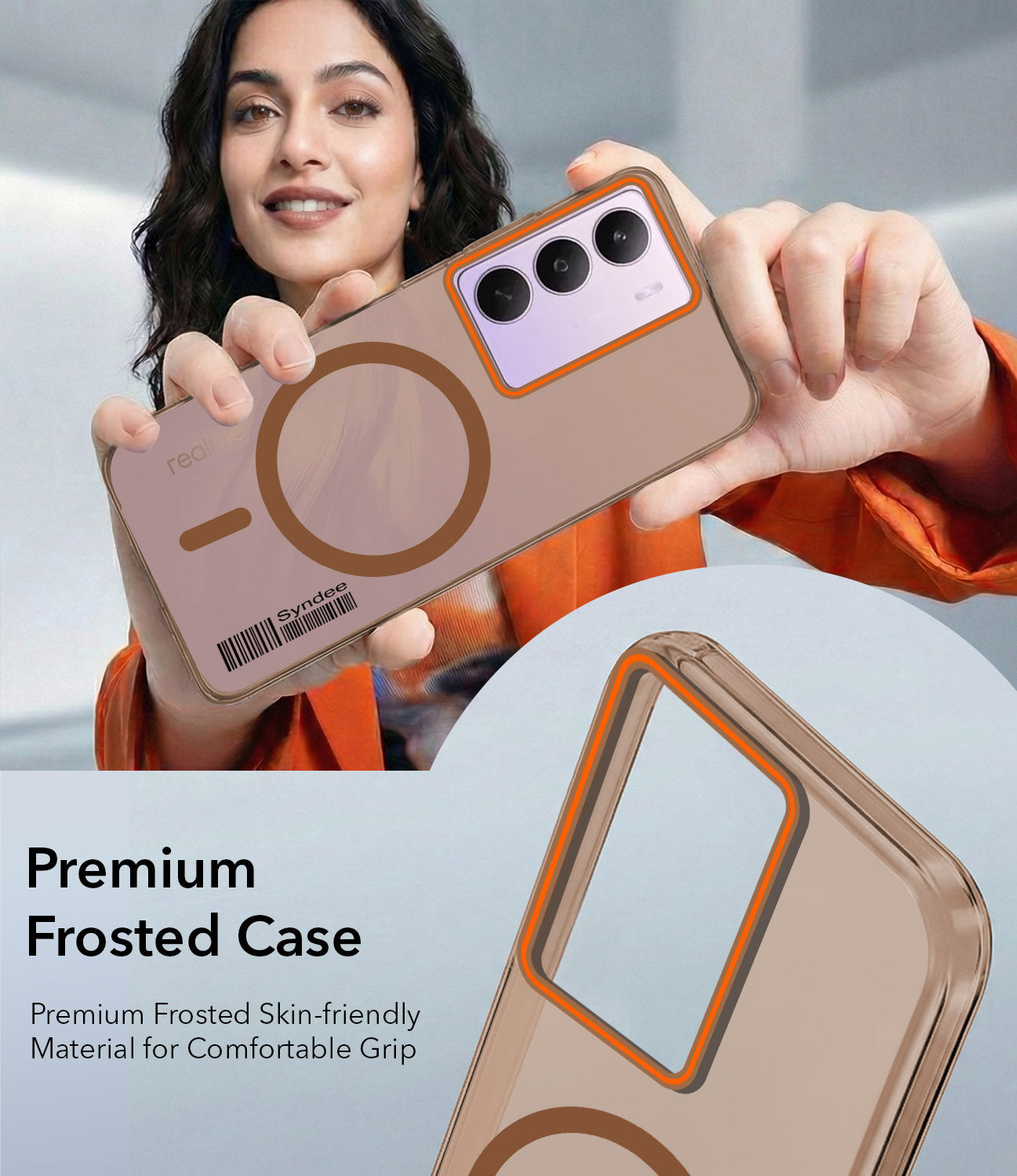 For Realme P3 lite Back Cover Case (Soft Touch | Camera Bump Protection | MagSafe Compatible | Matte Finish)